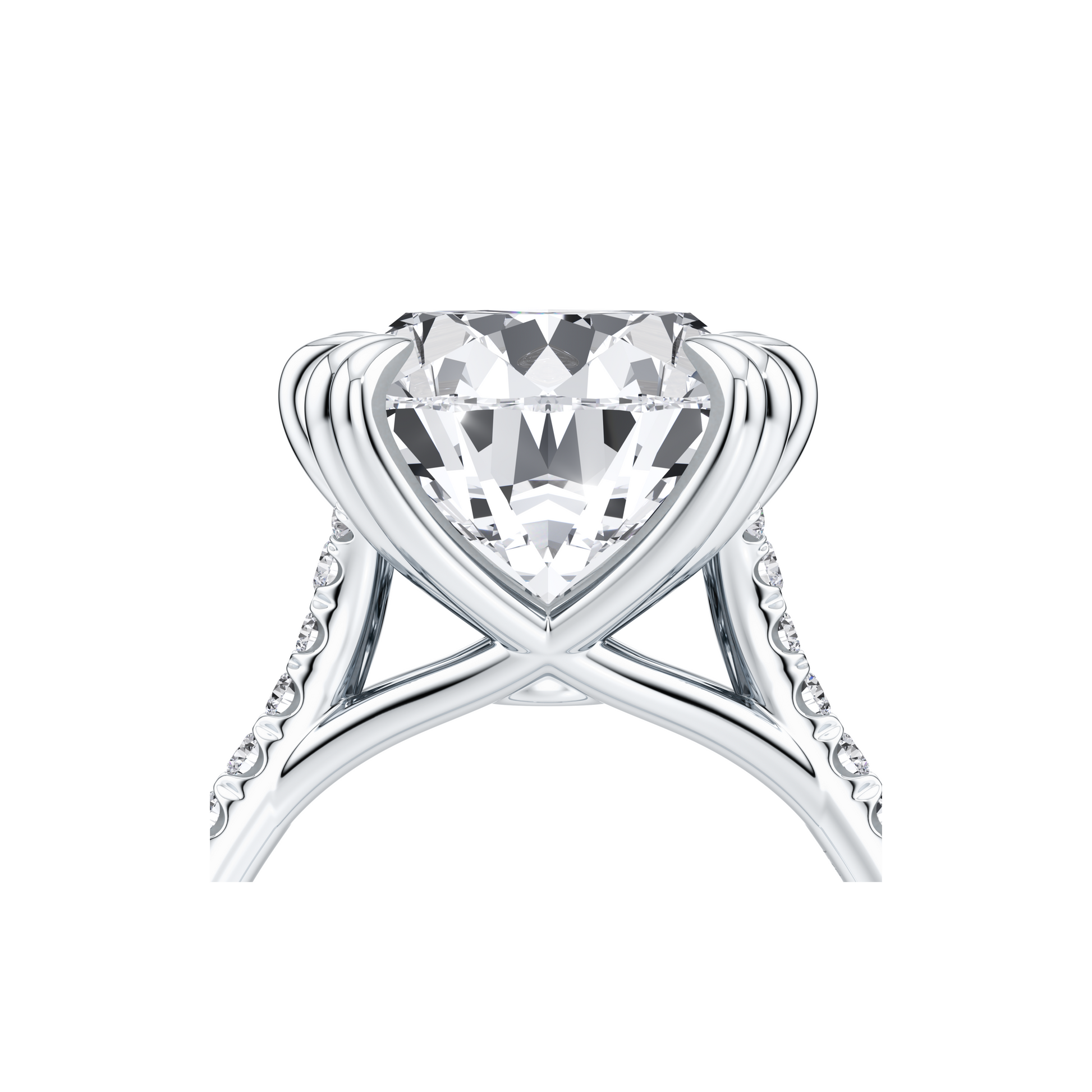 Elle Pear Solitaire Lab Diamond Engagement Ring - view 4