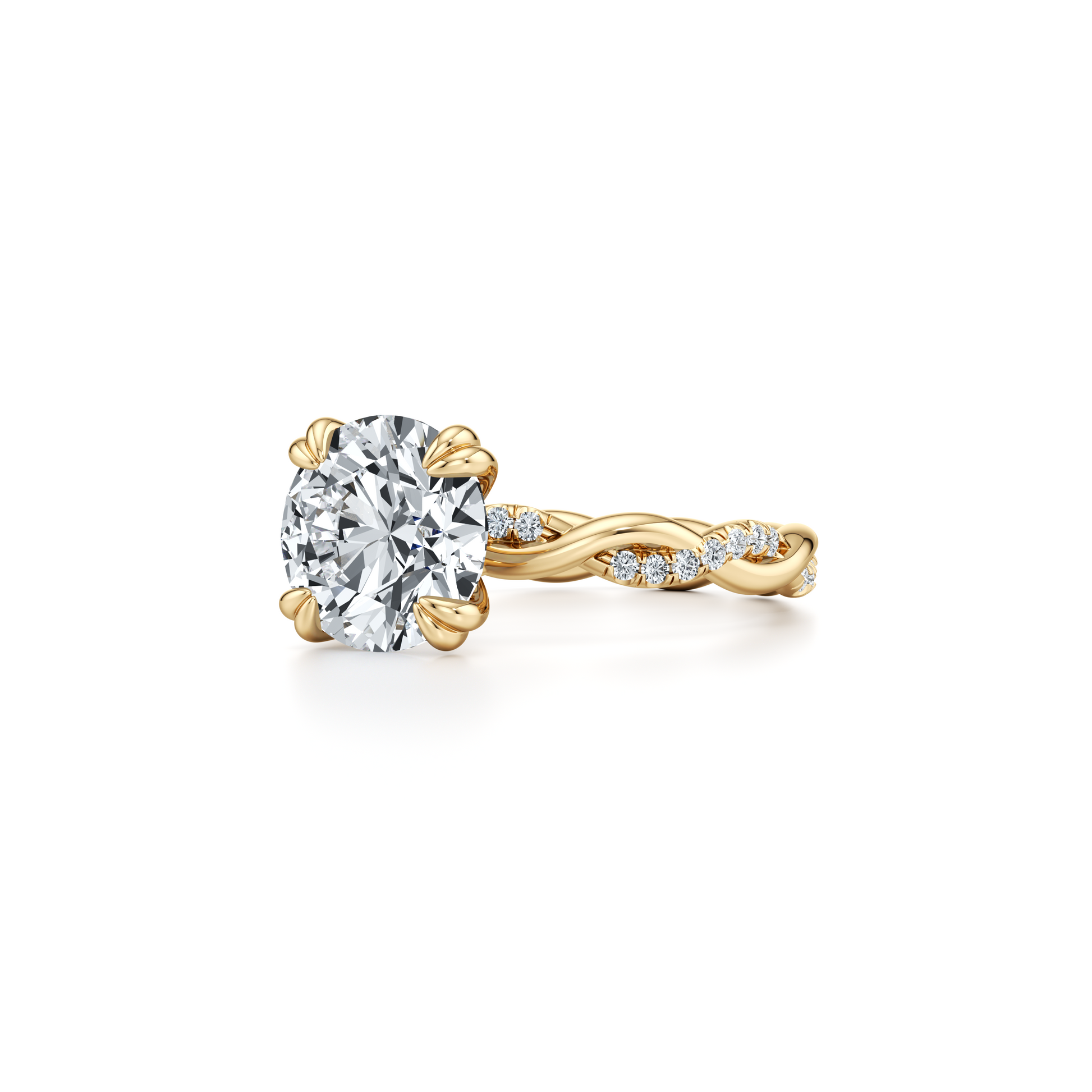 Ivy Cushion Solitaire Lab Diamond Engagement Ring - view 5