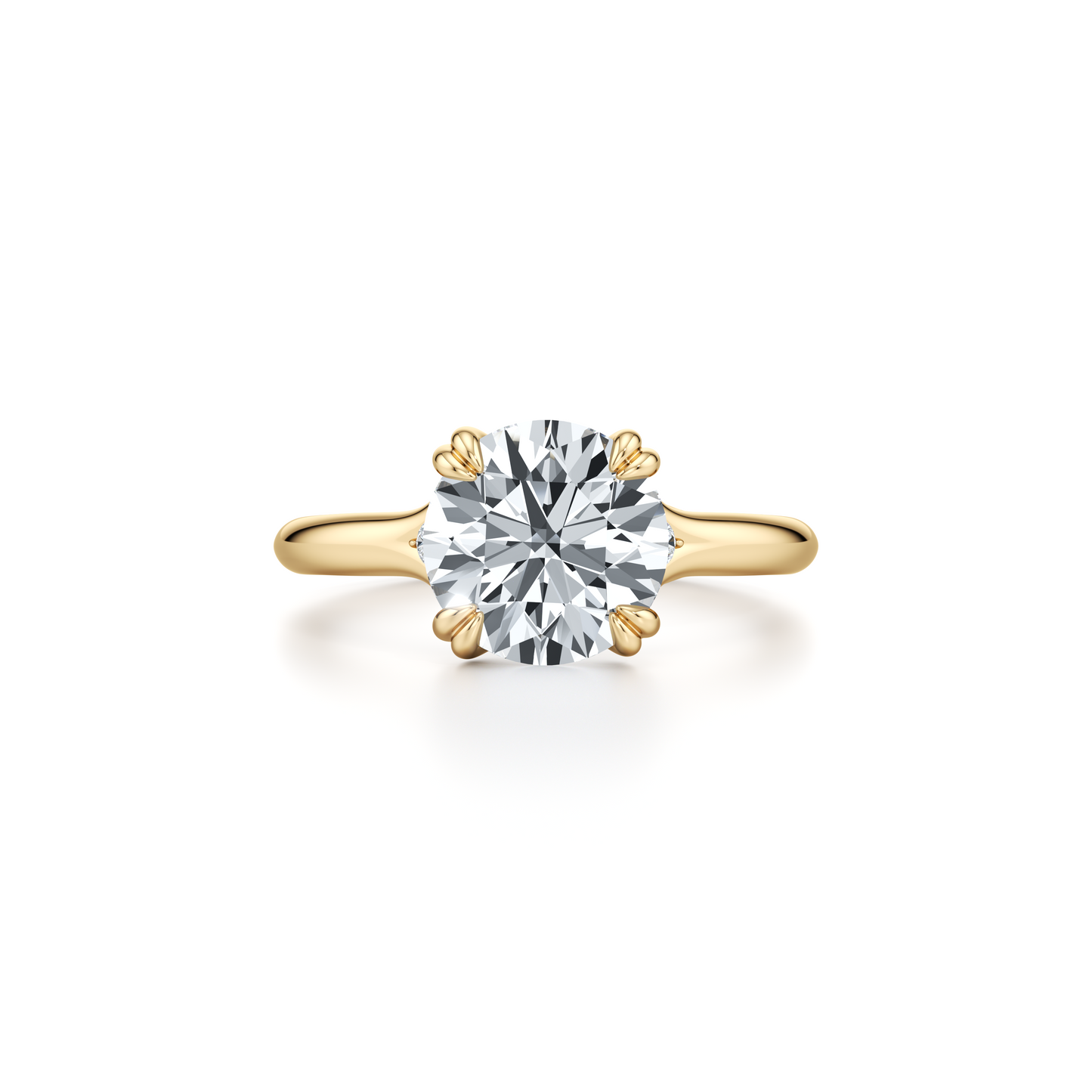 Jane Round Three Stone Engagement Ring - view 12