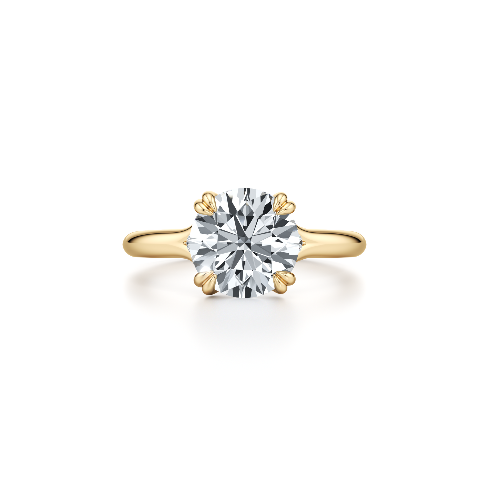 Jane Round Three Stone Engagement Ring - view 12