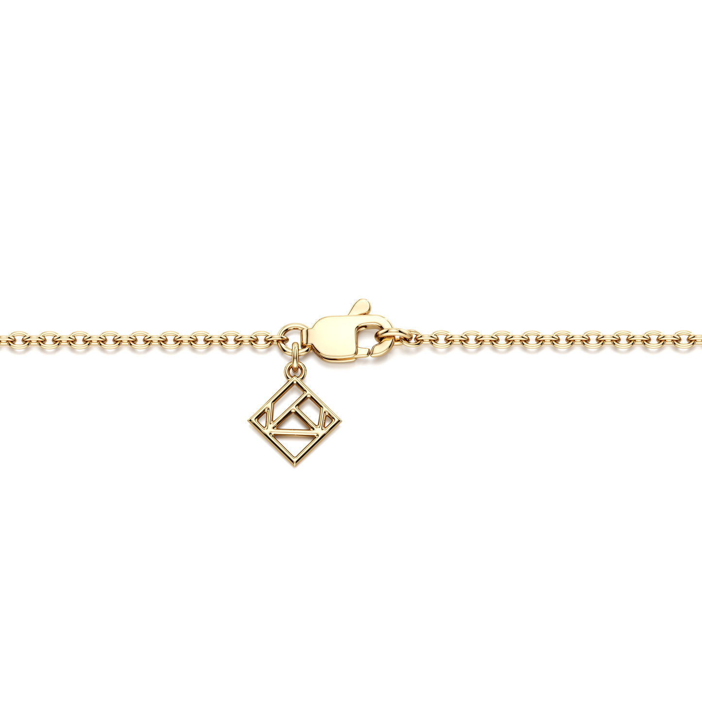 Bezel Set Lab Diamond Charm Bracelet - view 6