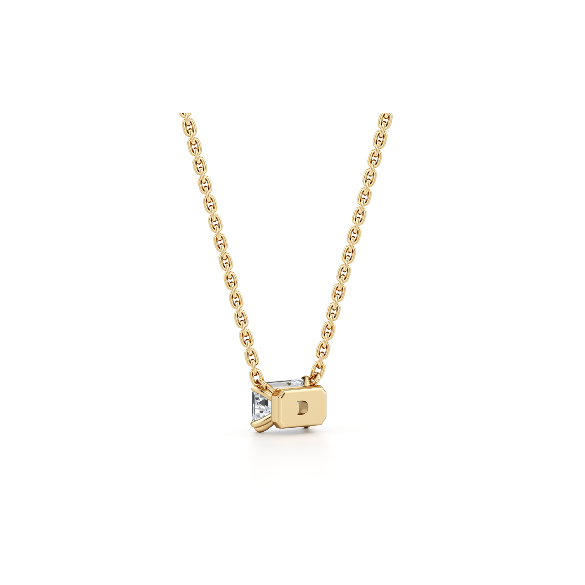 Elle Lab Diamond Emerald Pendant - view 6