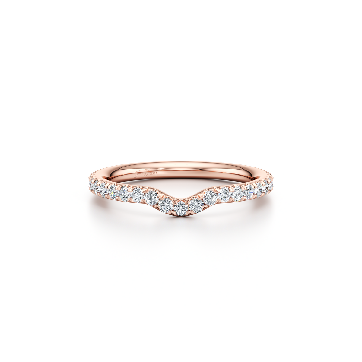 Contour Band - One Row Pave - view 6