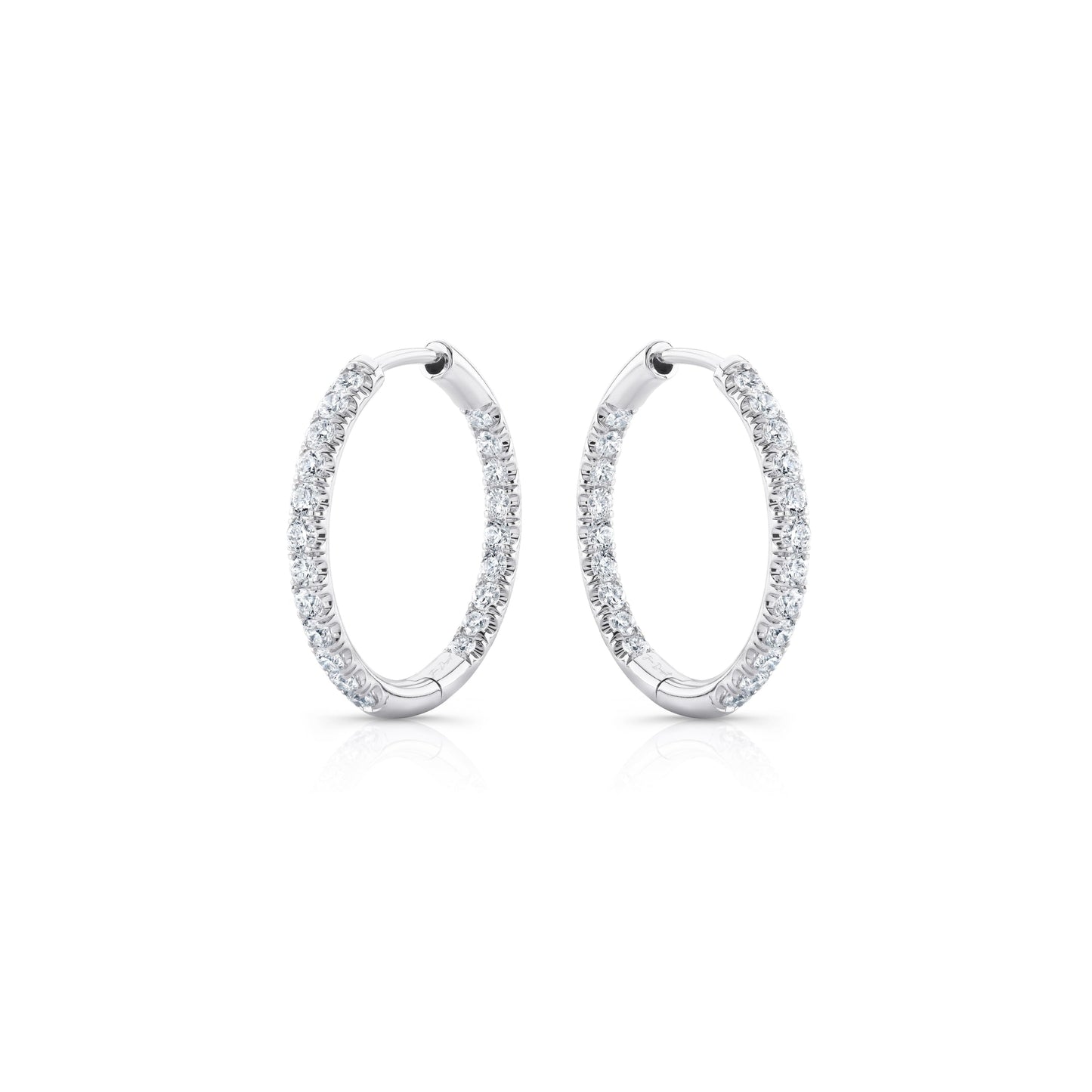 Audrey Inside Out Lab Diamond Pave Hoops - view 6