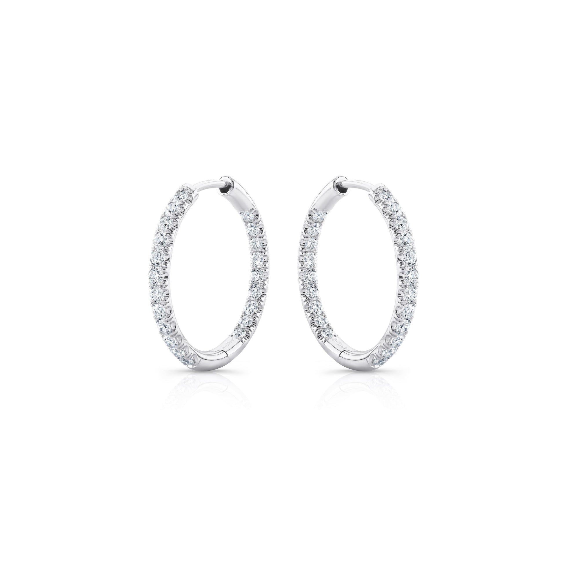 Audrey Inside Out Lab Diamond Pave Hoops - view 6