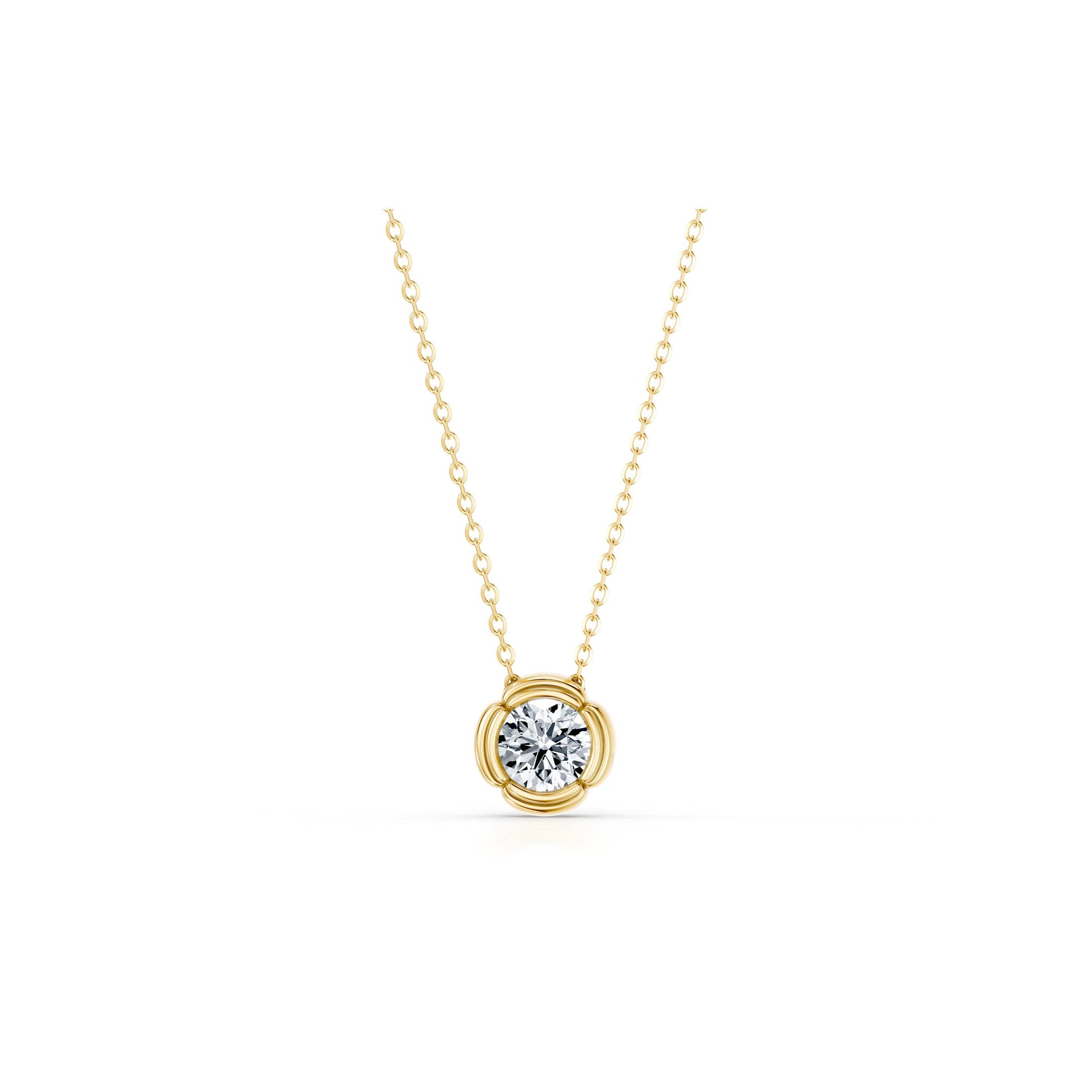 Doree Lab Diamond Round Brilliant Pendant - view 6
