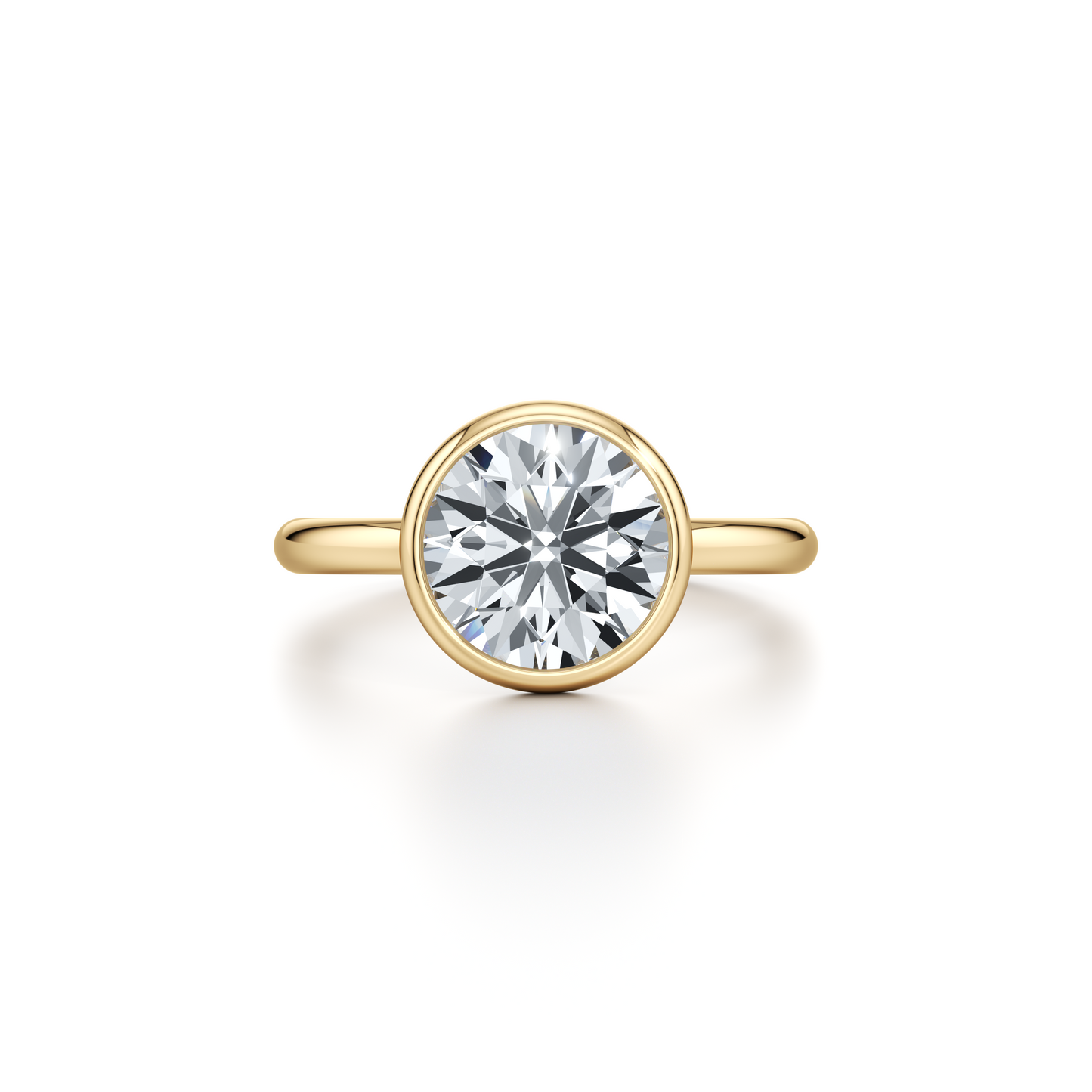 Audrey Bezel Cushion Solitaire Lab Diamond Engagement Ring - view 5