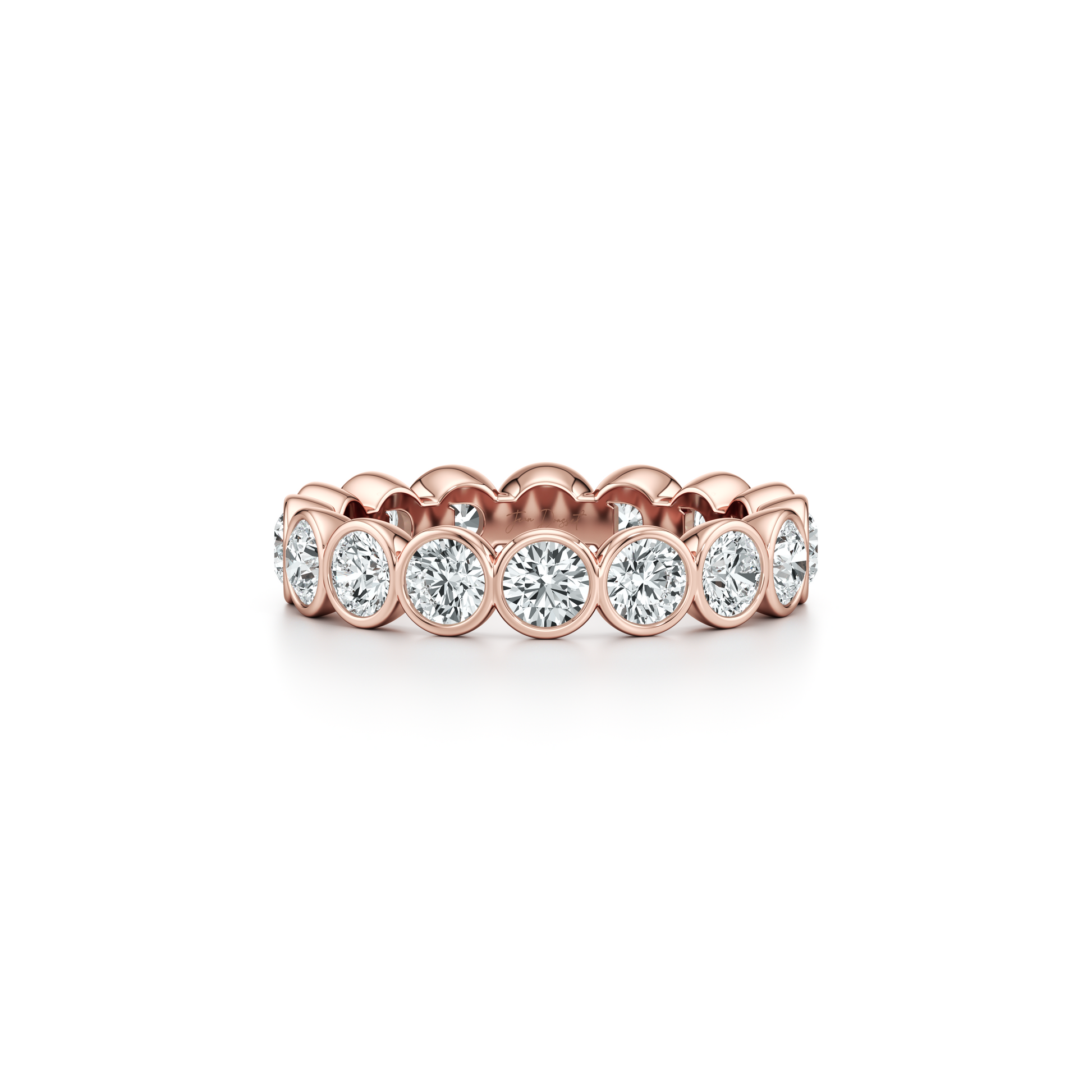 Bezel Set Round Brilliant Lab Diamond Eternity Band - view 6