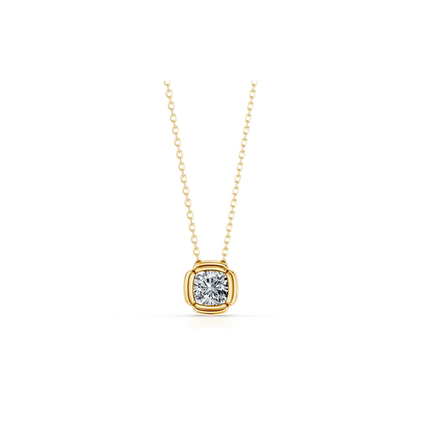 Doree Lab Diamond Pave Cushion Pendant - view 6