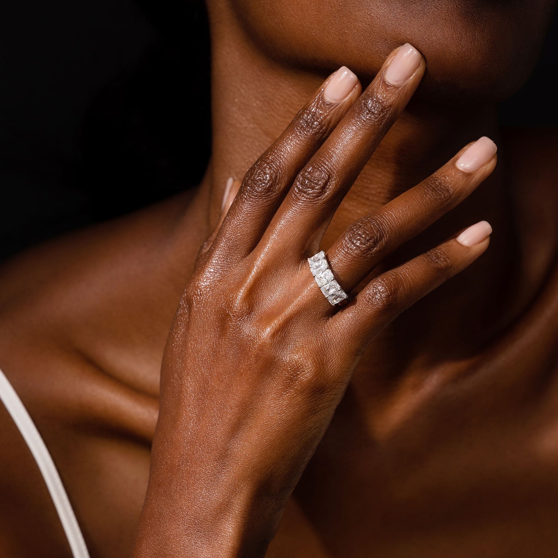 Olivia 5-Stone Radiant Lab Diamond Band - view 6