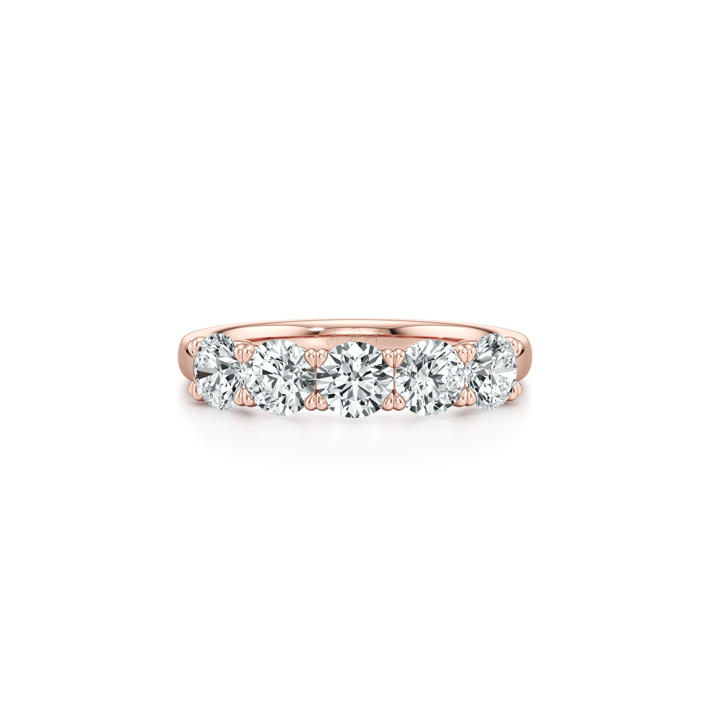Elle 5-Stone Round Brilliant Lab Diamond Band - view 6