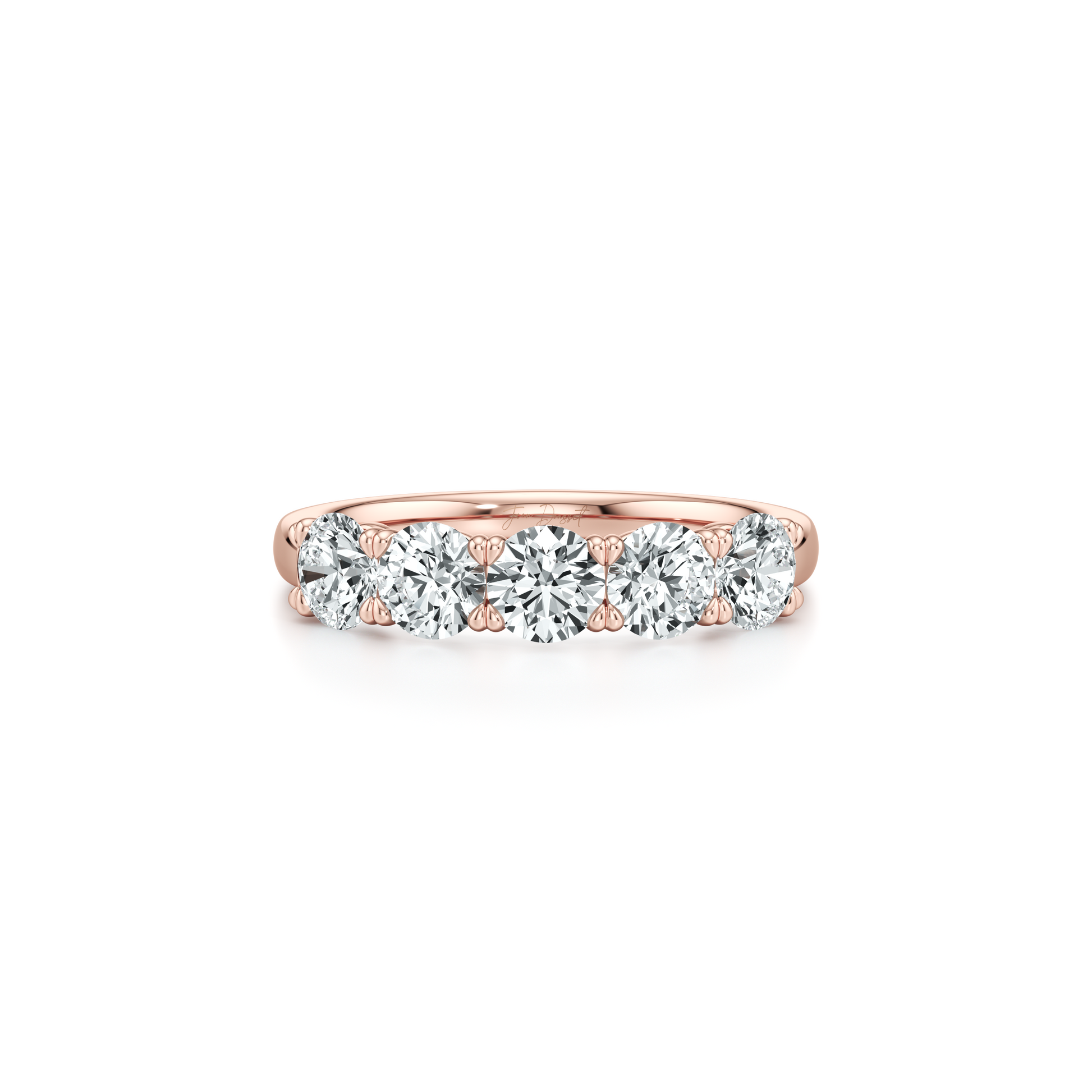 Elle 5-Stone Round Brilliant Lab Diamond Band - view 6