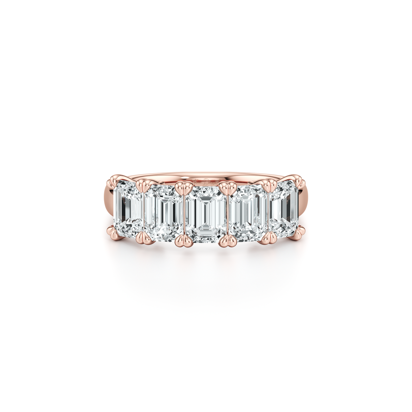 Elle 5-Stone Emerald Lab Diamond Band - view 6