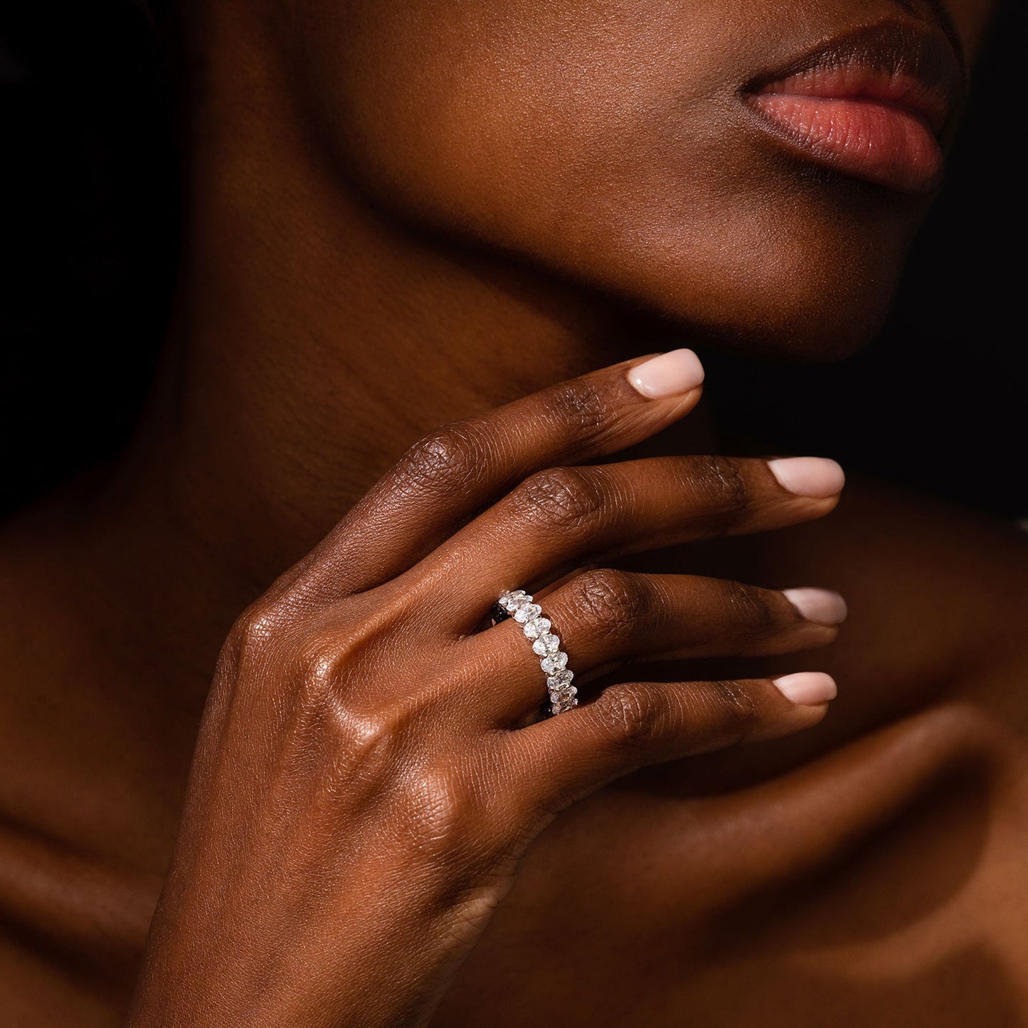 Olivia Oval Lab Diamond Eternity Band - view 6