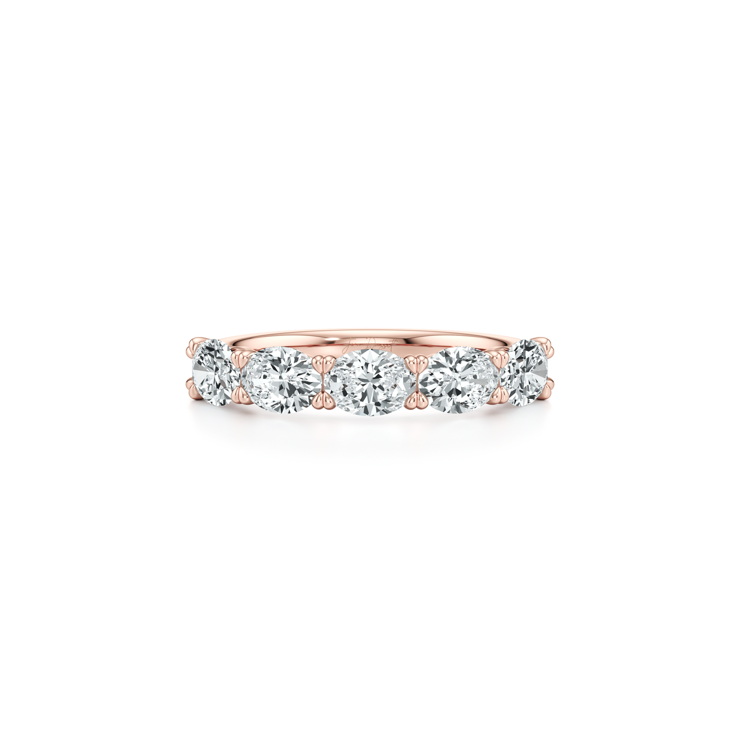 Elle 5-Stone East-West Oval Lab Diamond Band - view 6