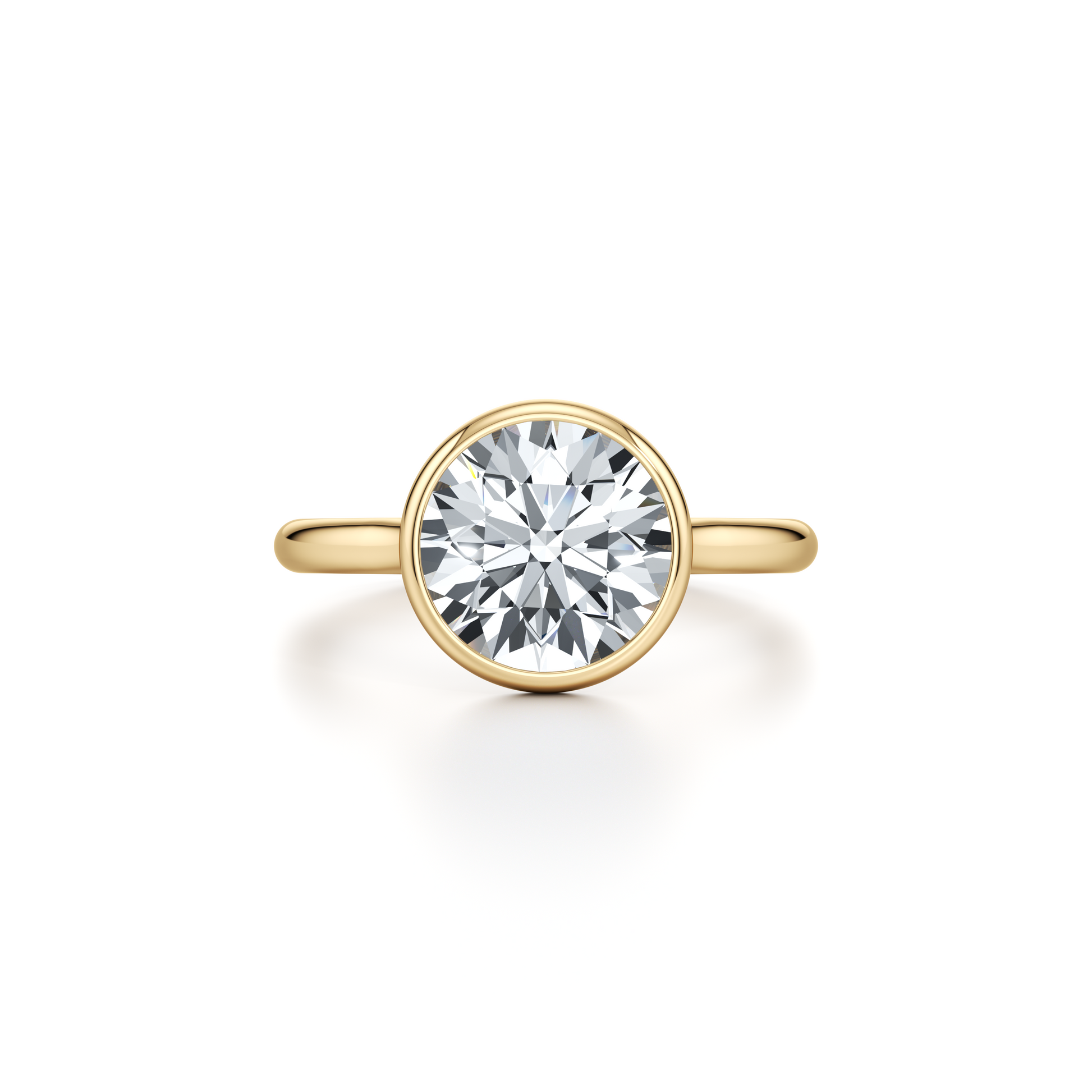 High Jewelry | Elle Bezel Radiant Solitaire Lab Diamond Engagement Ring - view 5