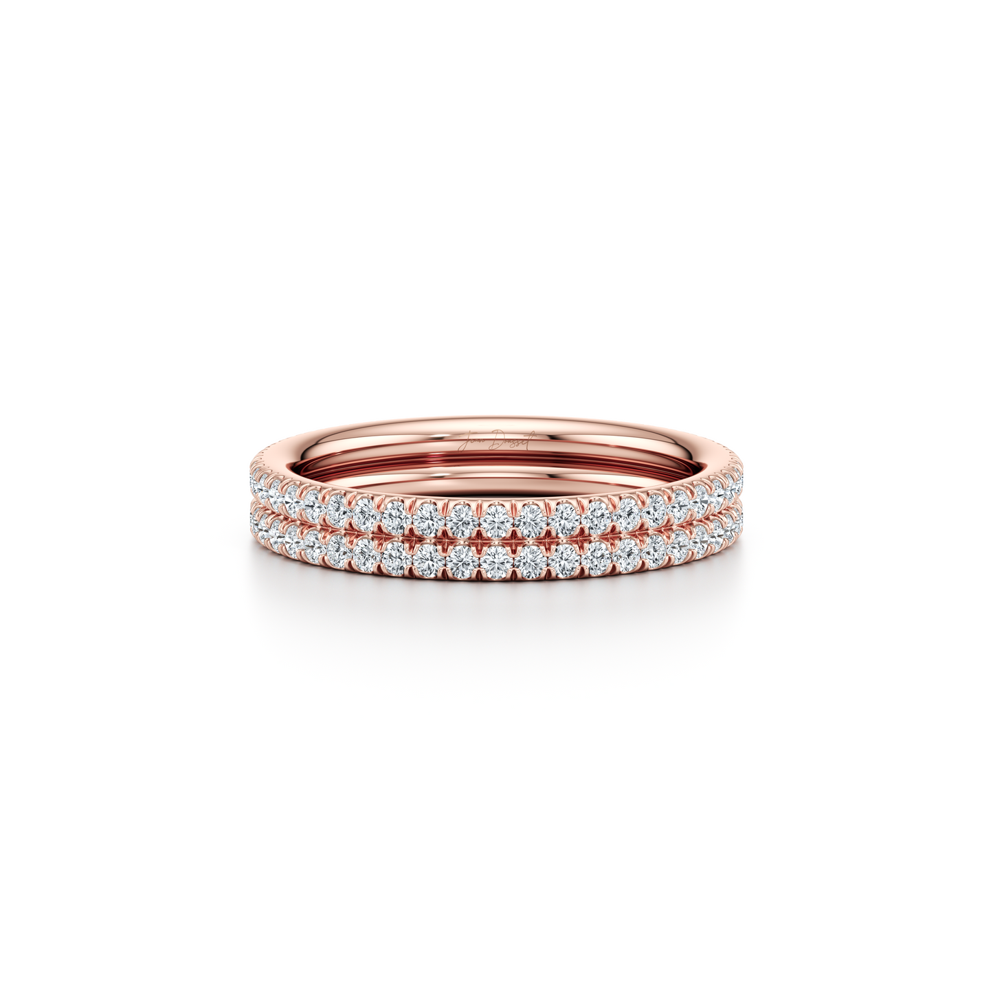 Elle Dual Pave Lab Diamond Band - view 6