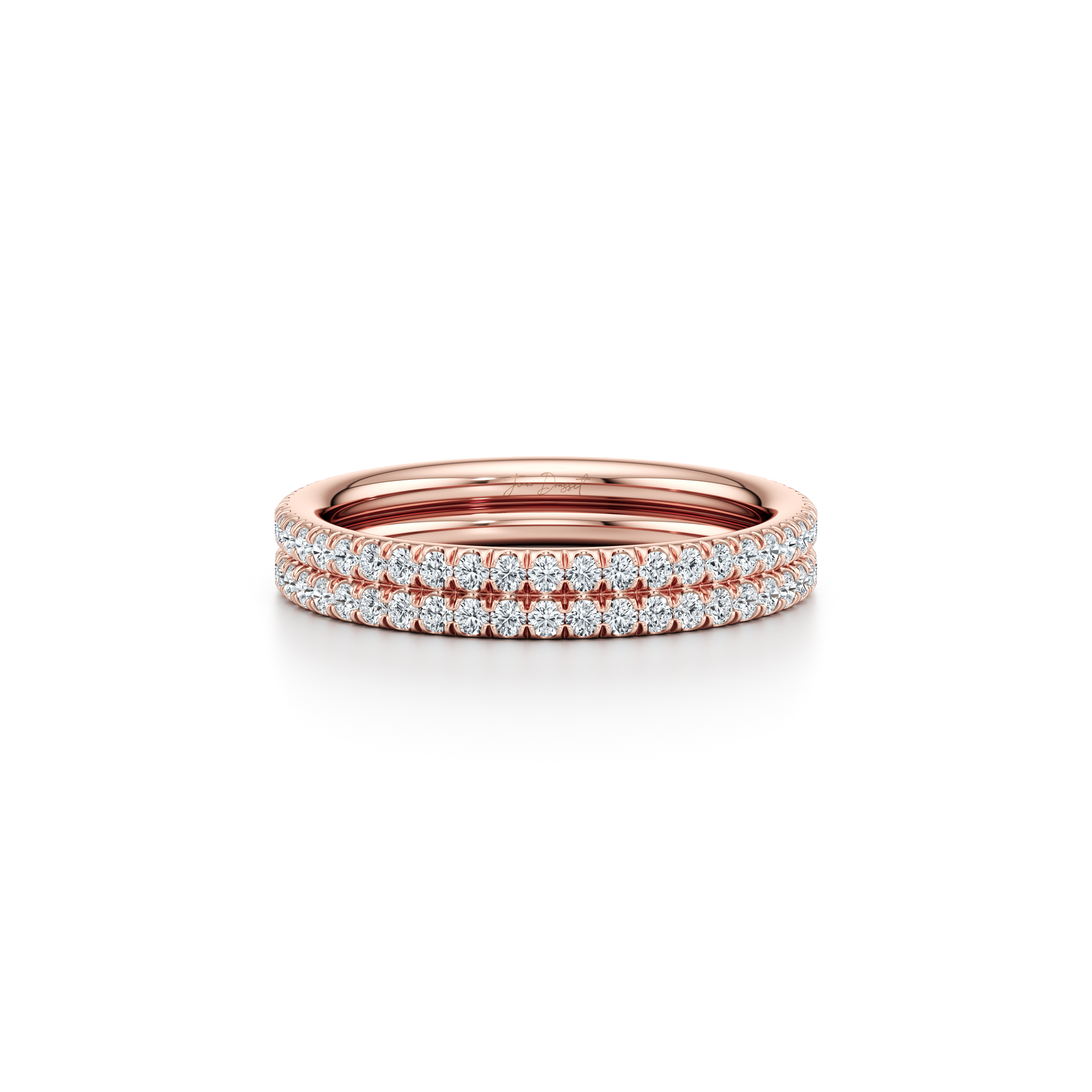 Elle Dual Pave Lab Diamond Band - view 6