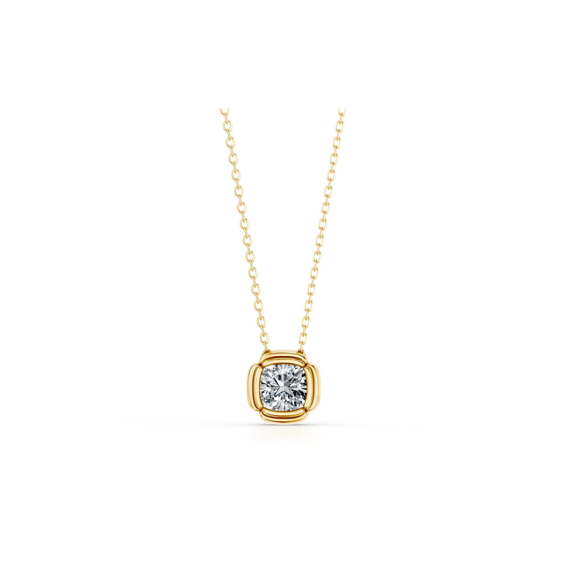 Doree Lab Diamond Cushion Pendant - view 6