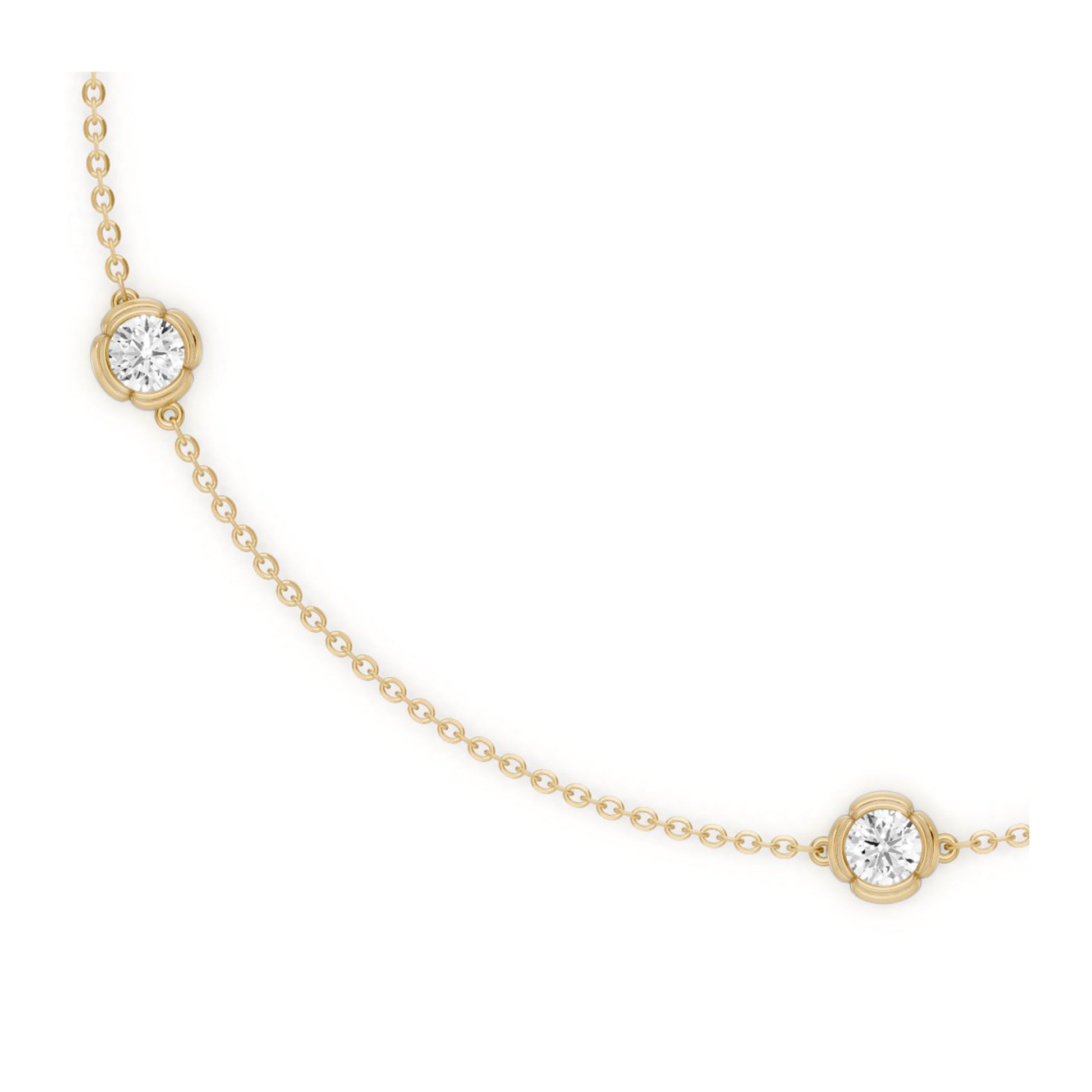 Doree By The Yard  Round Brilliant Lab Diamond Bracelet - view 6