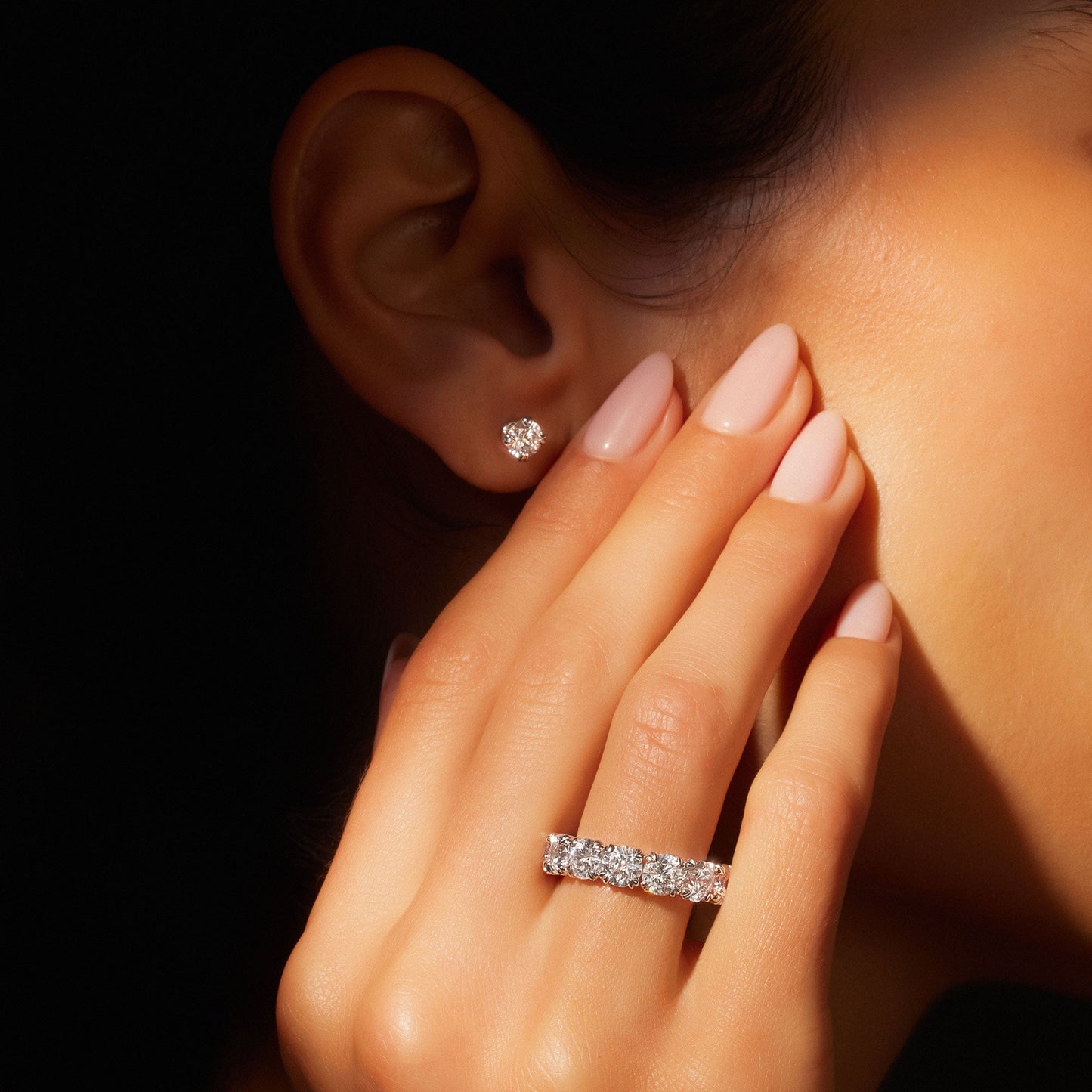 Elle Round Brilliant Lab Diamond Eternity Band - view 6