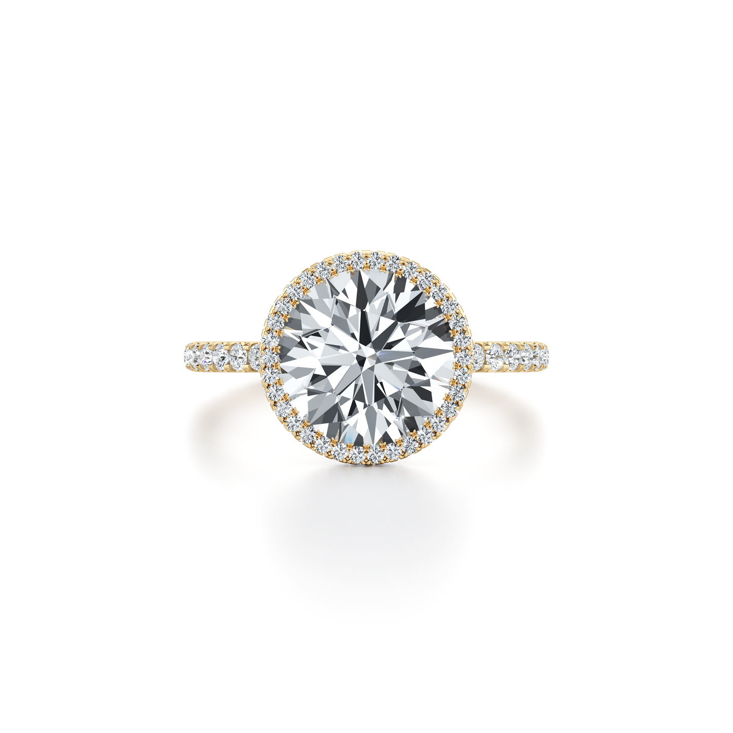 Alyssa Invisible Halo Pear Lab Diamond Engagement Ring - view 5