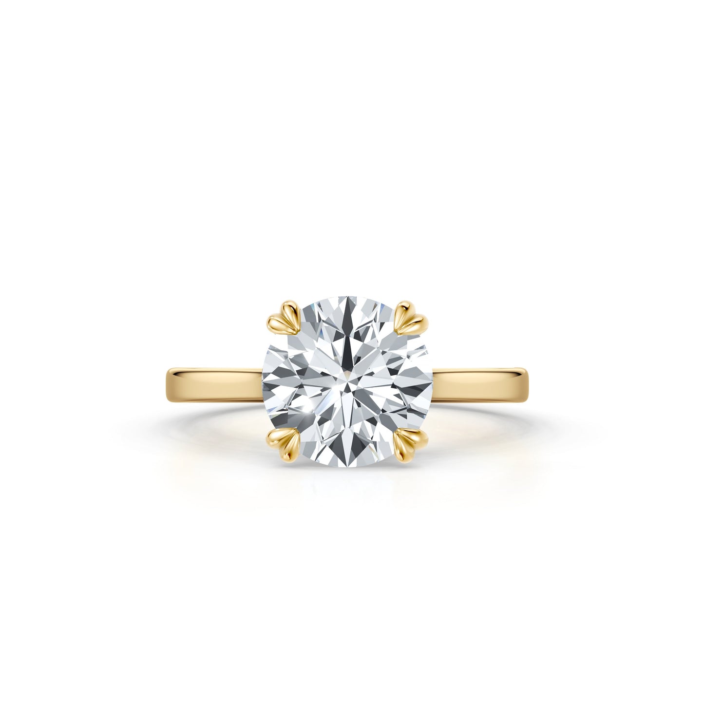 Chelsea Signature Double Prong Pear Lab Diamond Engagement Ring - view 5