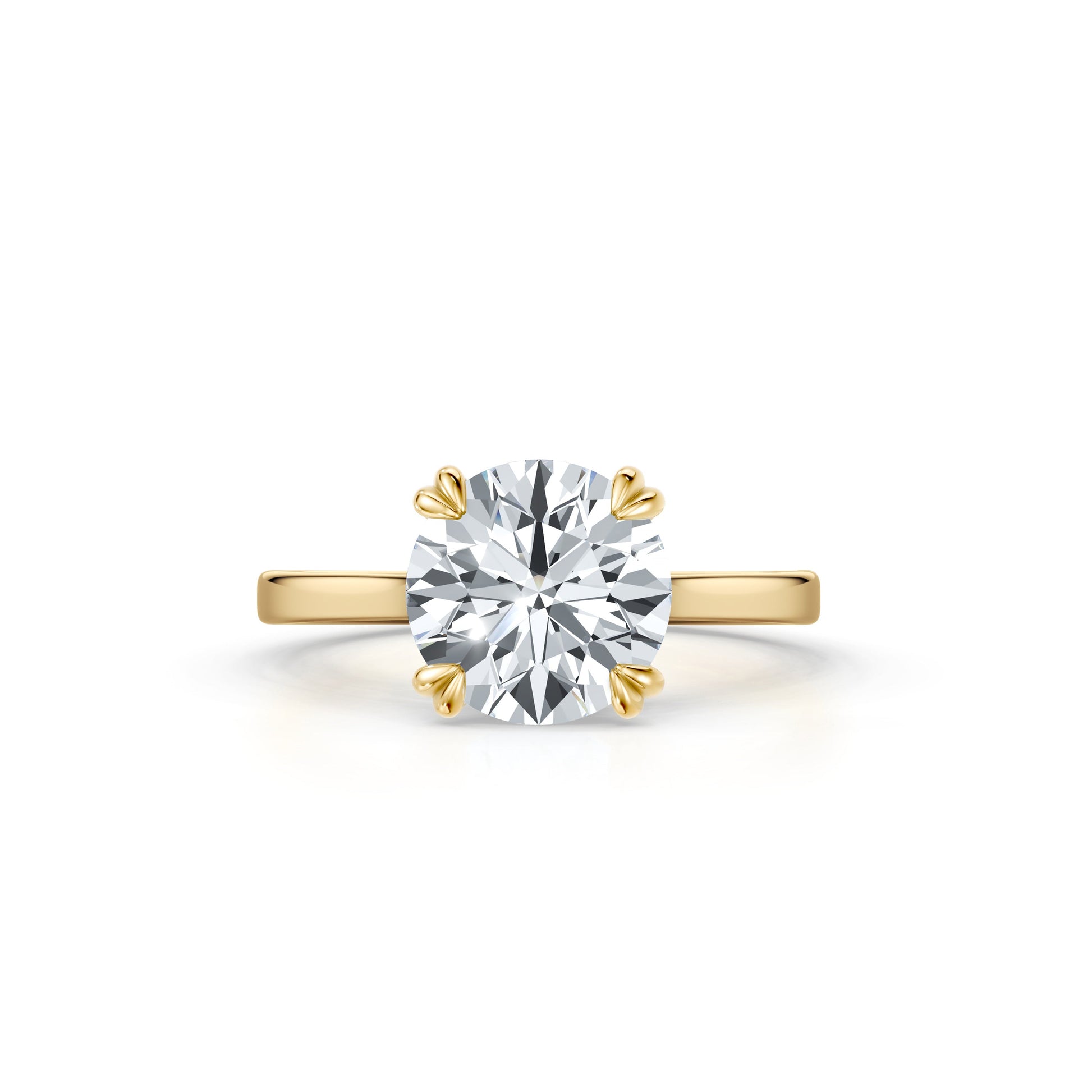 Chelsea Signature Double Prong Pear Lab Diamond Engagement Ring - view 5