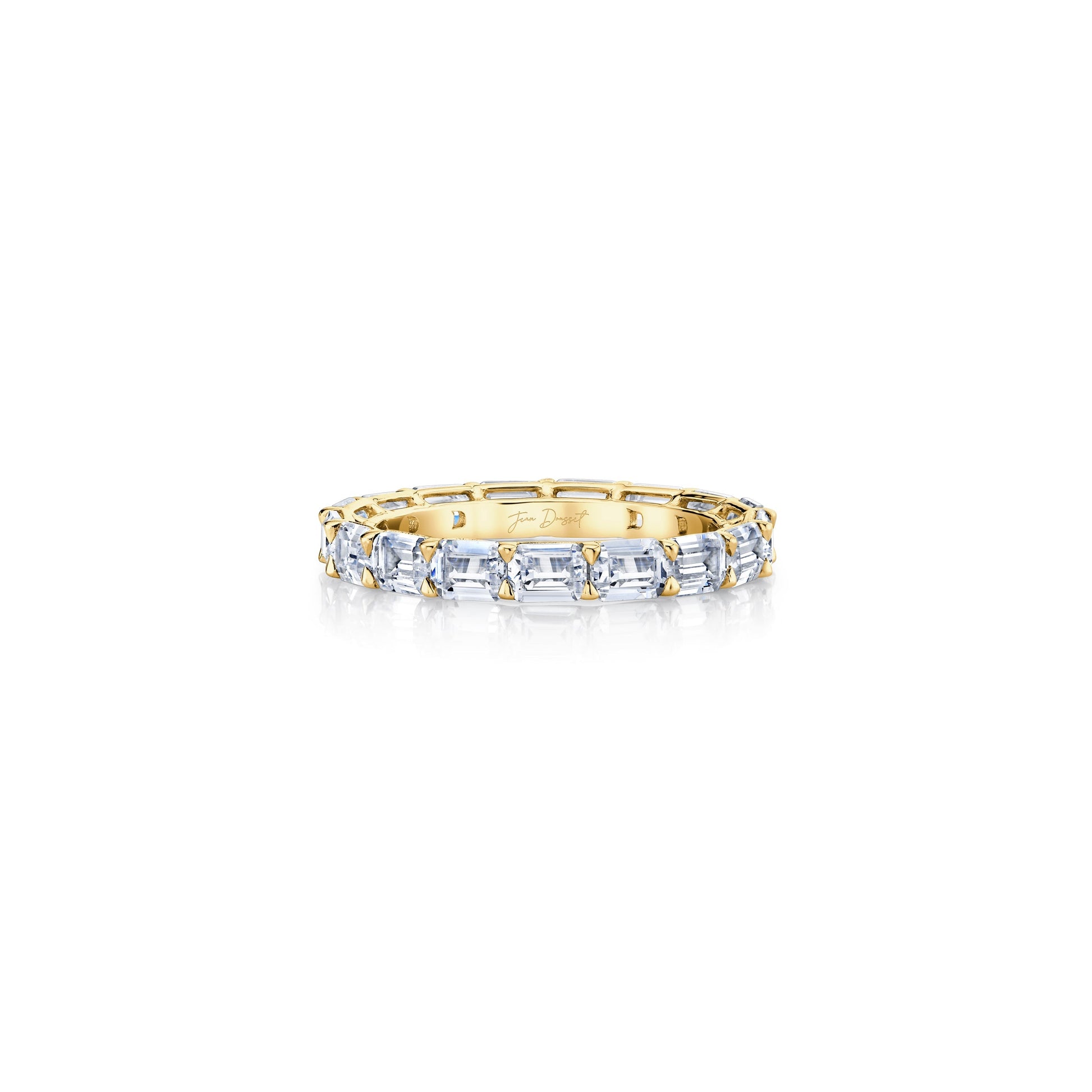 Olivia East-West Emerald Lab Diamond Eternity Band - view 6
