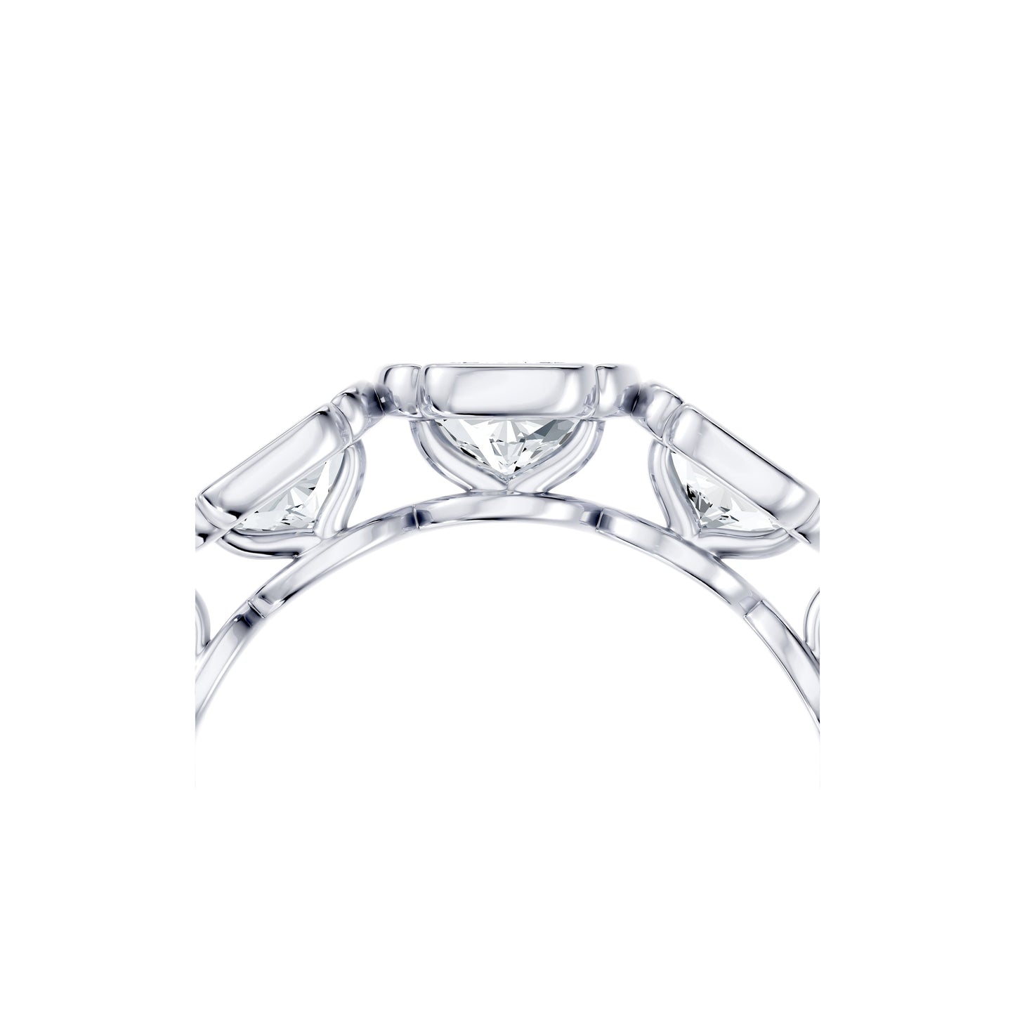 Doree 5-Stone Lab Diamond Cushion Band - view 6