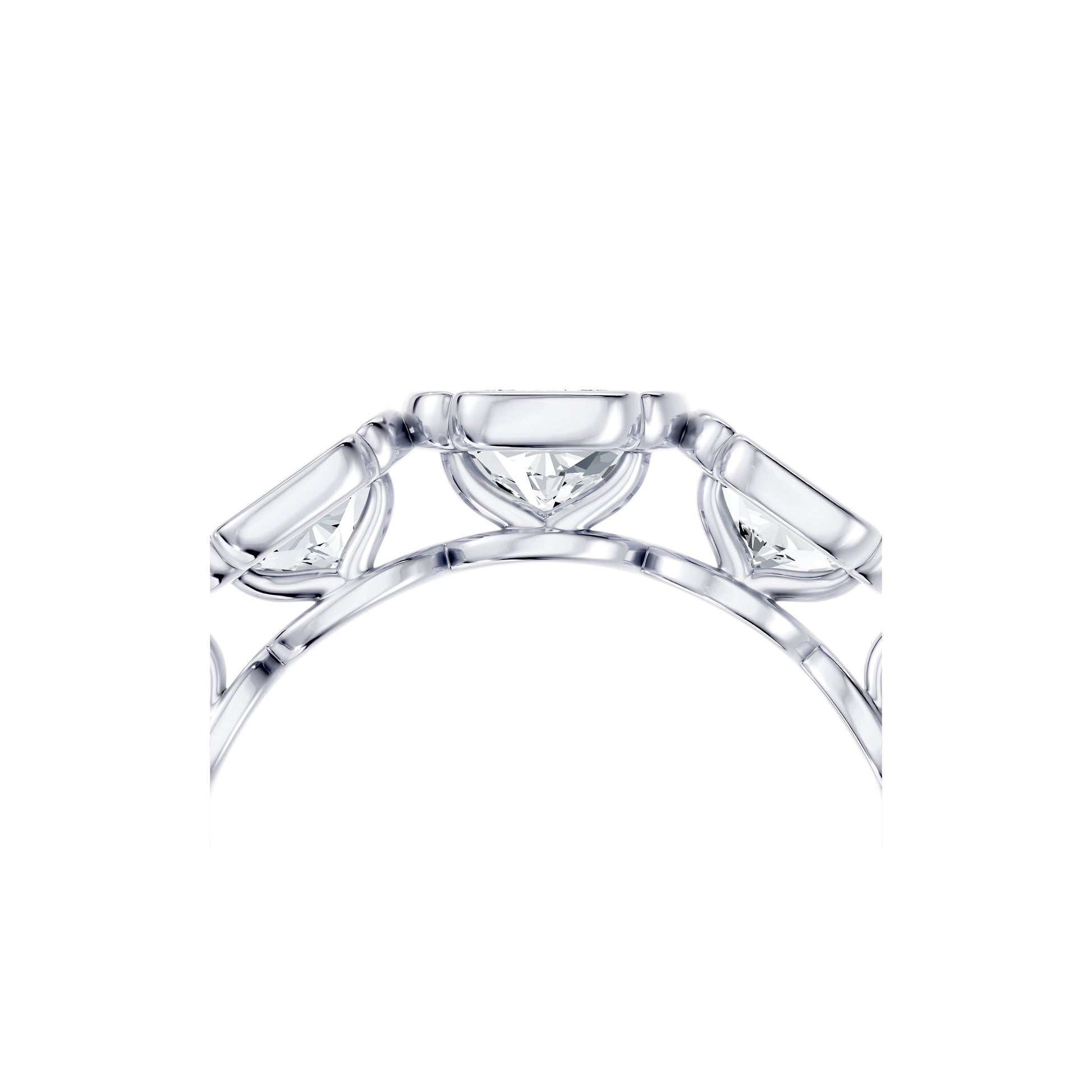 Doree 5-Stone Lab Diamond Cushion Band - view 6