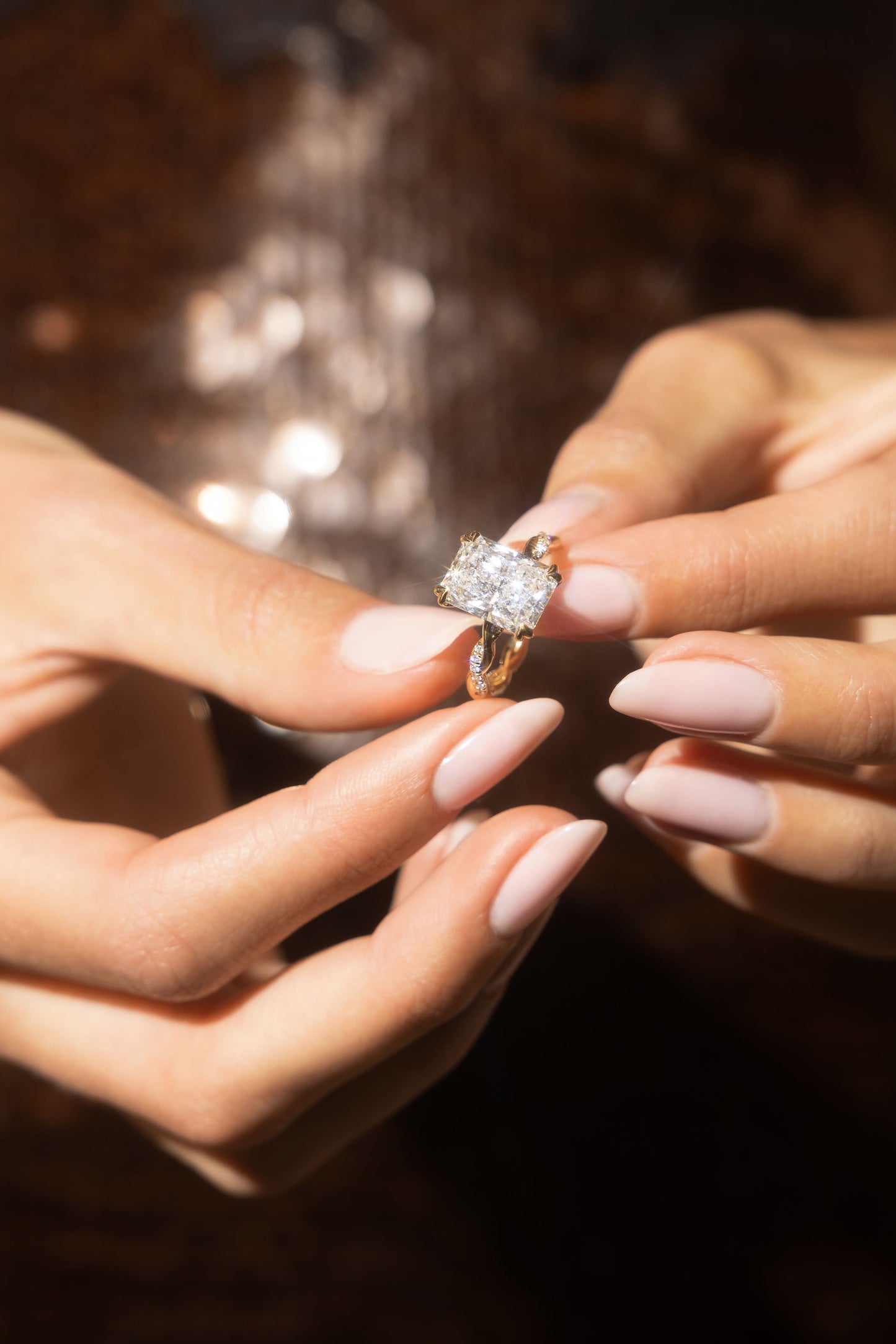 Ivy Radiant Solitaire Lab Diamond Engagement Ring - view 5