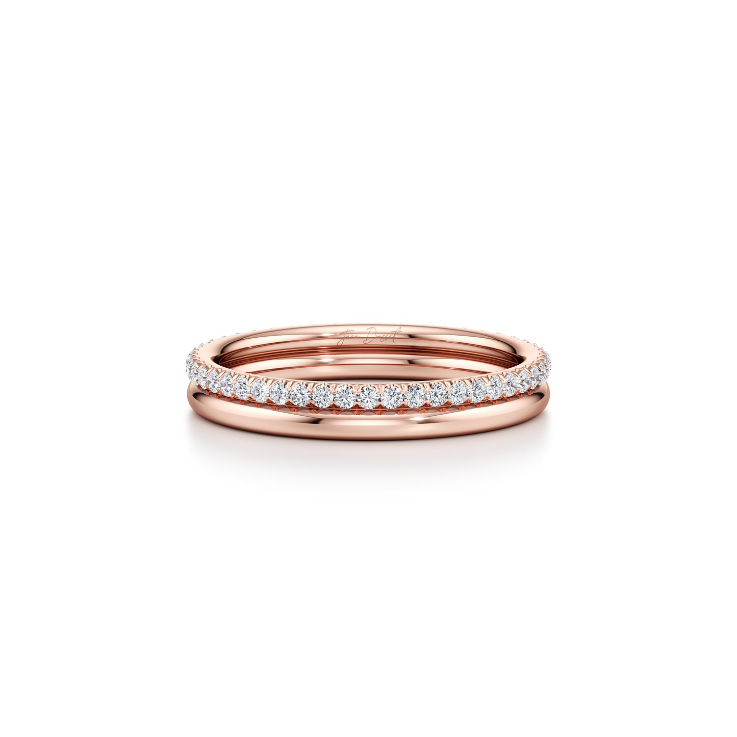 Elle Double Lab Diamond Band - view 6