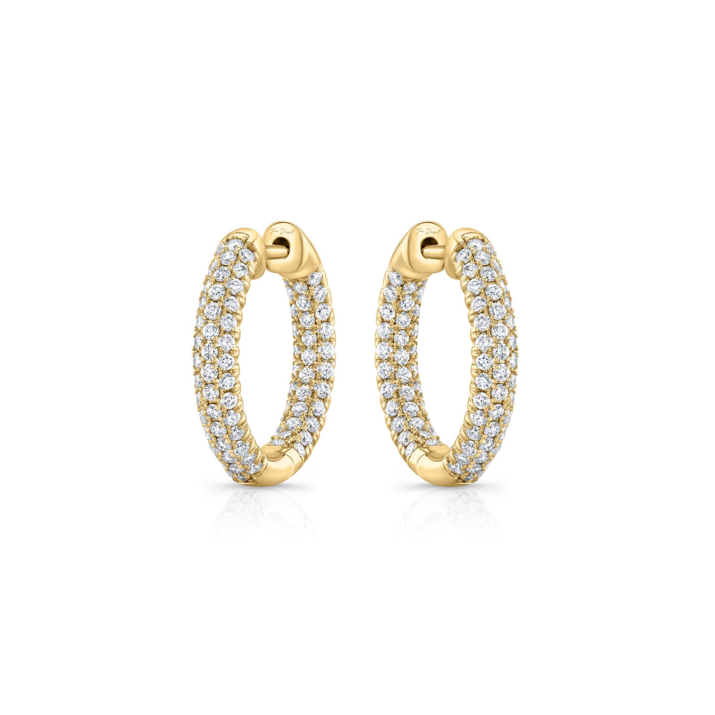 Chelsea Inside Out Lab Diamond Pave Hoops - view 6