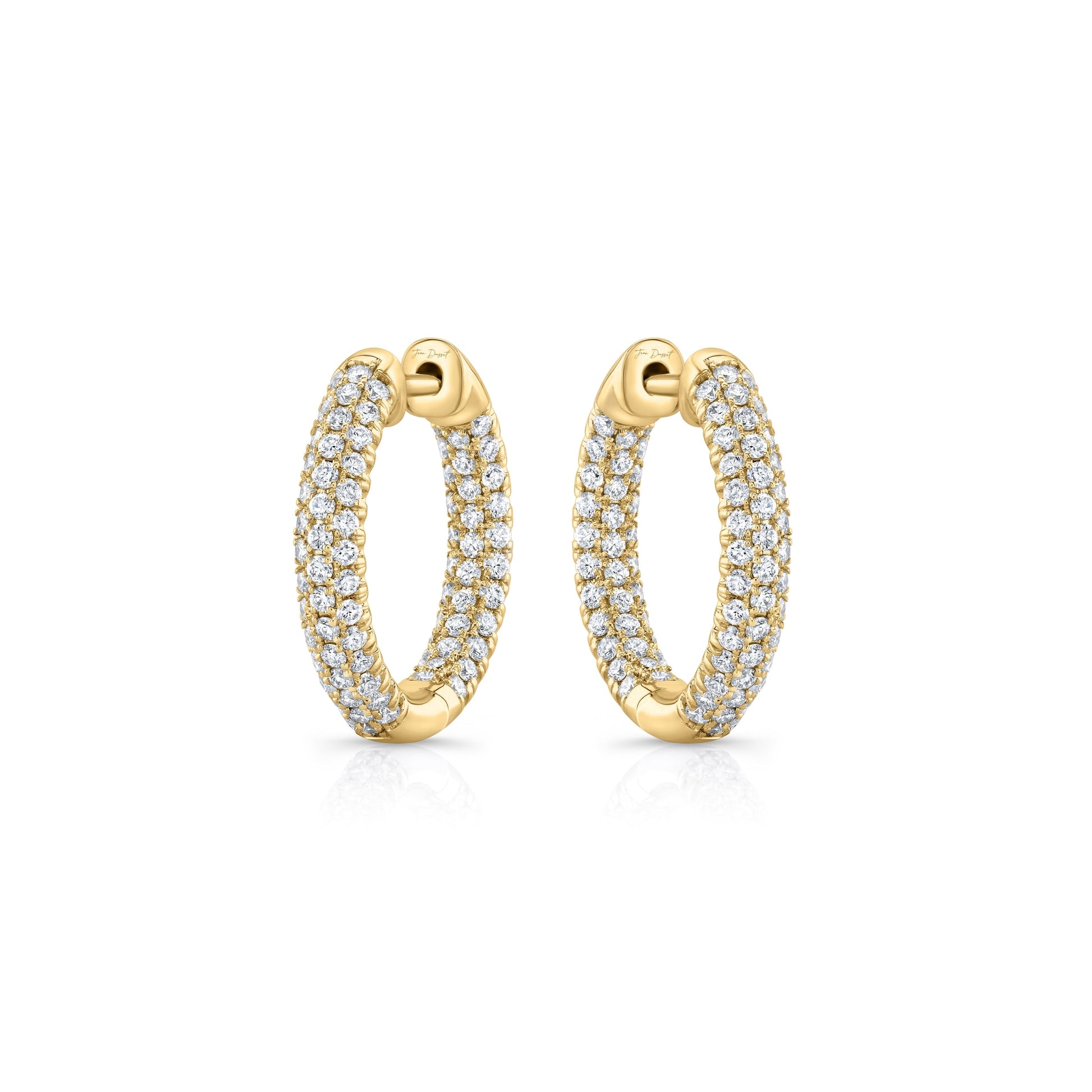 Chelsea Inside Out Lab Diamond Pave Hoops - view 6