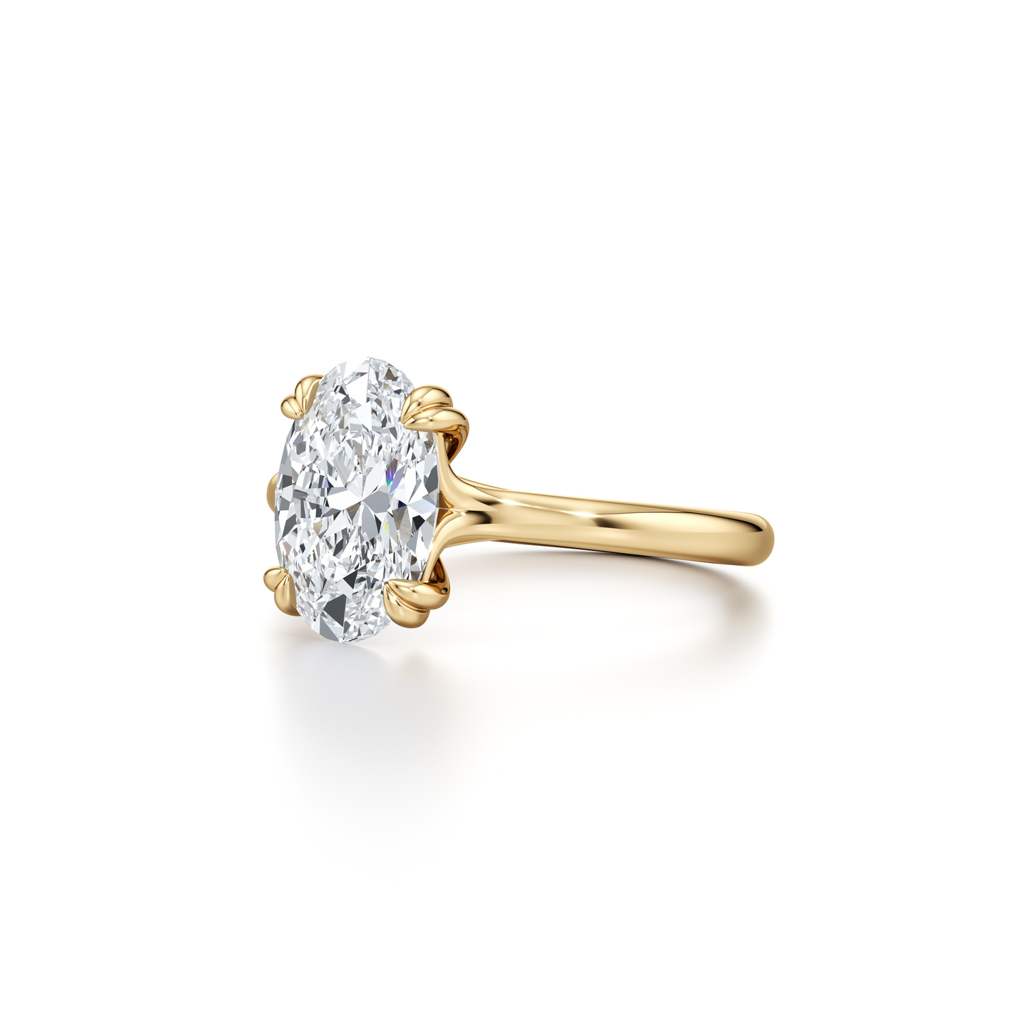 Elle Pear Solitaire Lab Diamond Engagement Ring - view 9