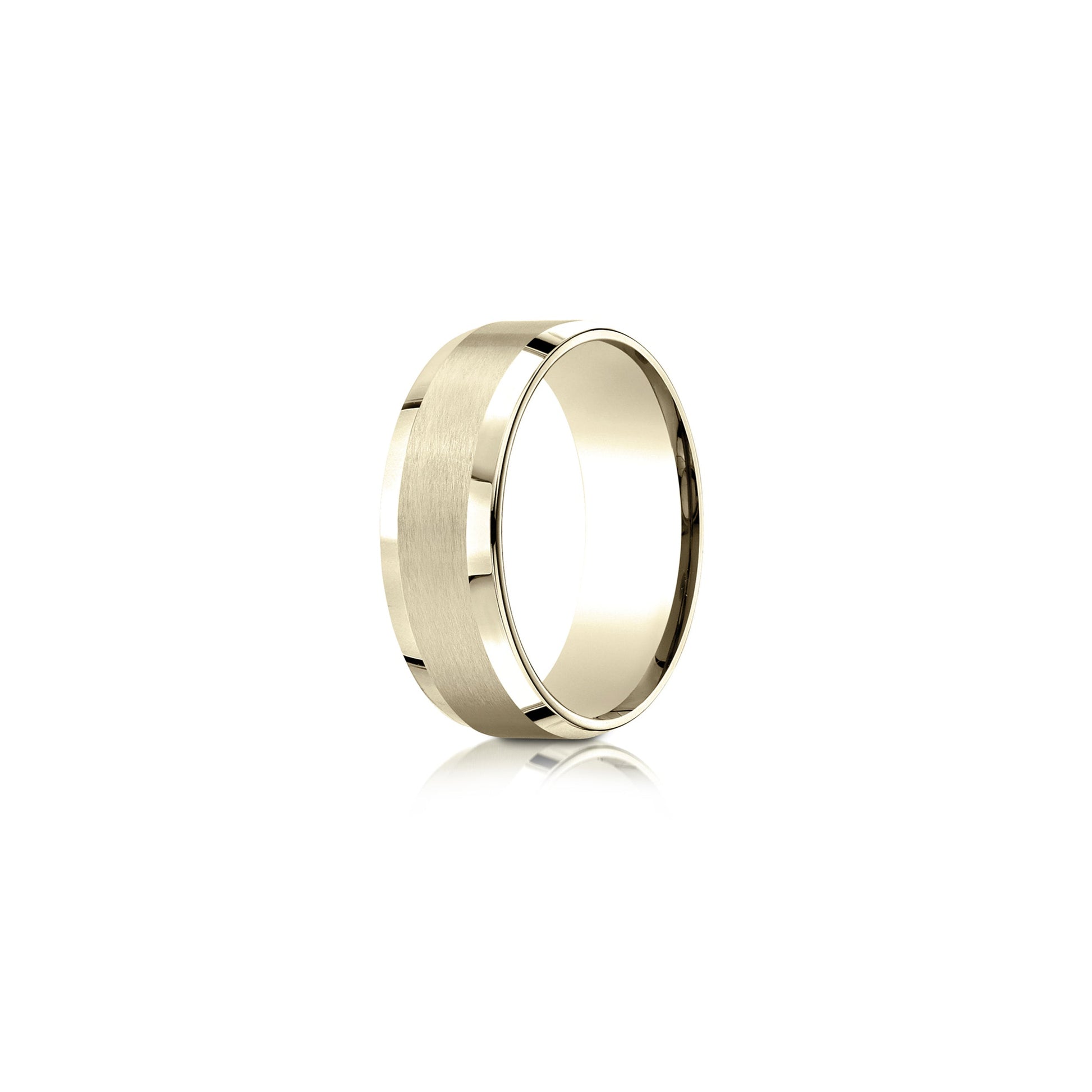 Modern Beveled Men's Wedding Band - view 6
