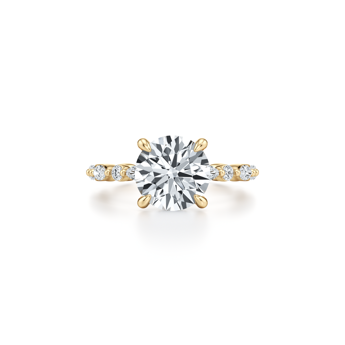 Vivienne Heritage Antique Cushion Solitaire Lab Diamond Engagement Ring - view 5
