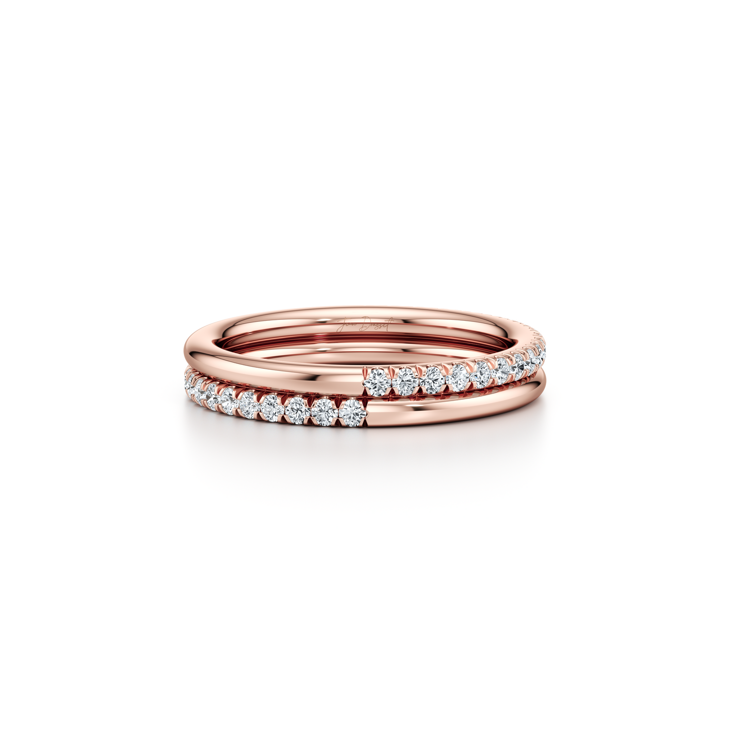 Elle 50/50 Pave Lab Diamond Band - view 6