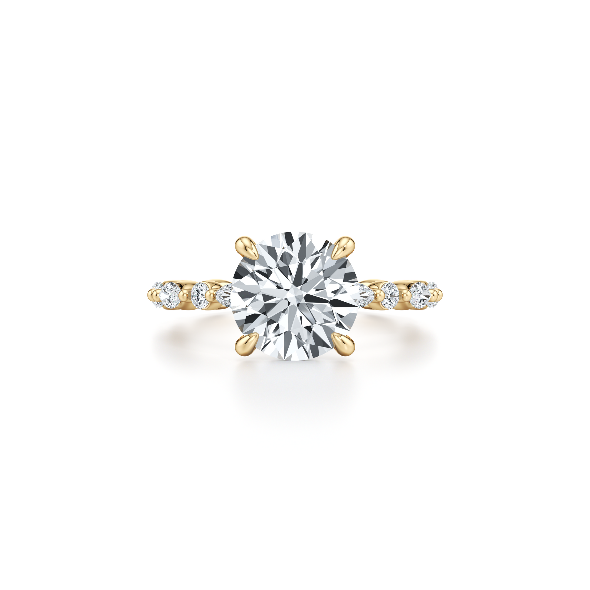 Vivienne Heritage Oval Solitaire Lab Diamond Engagement Ring - view 5