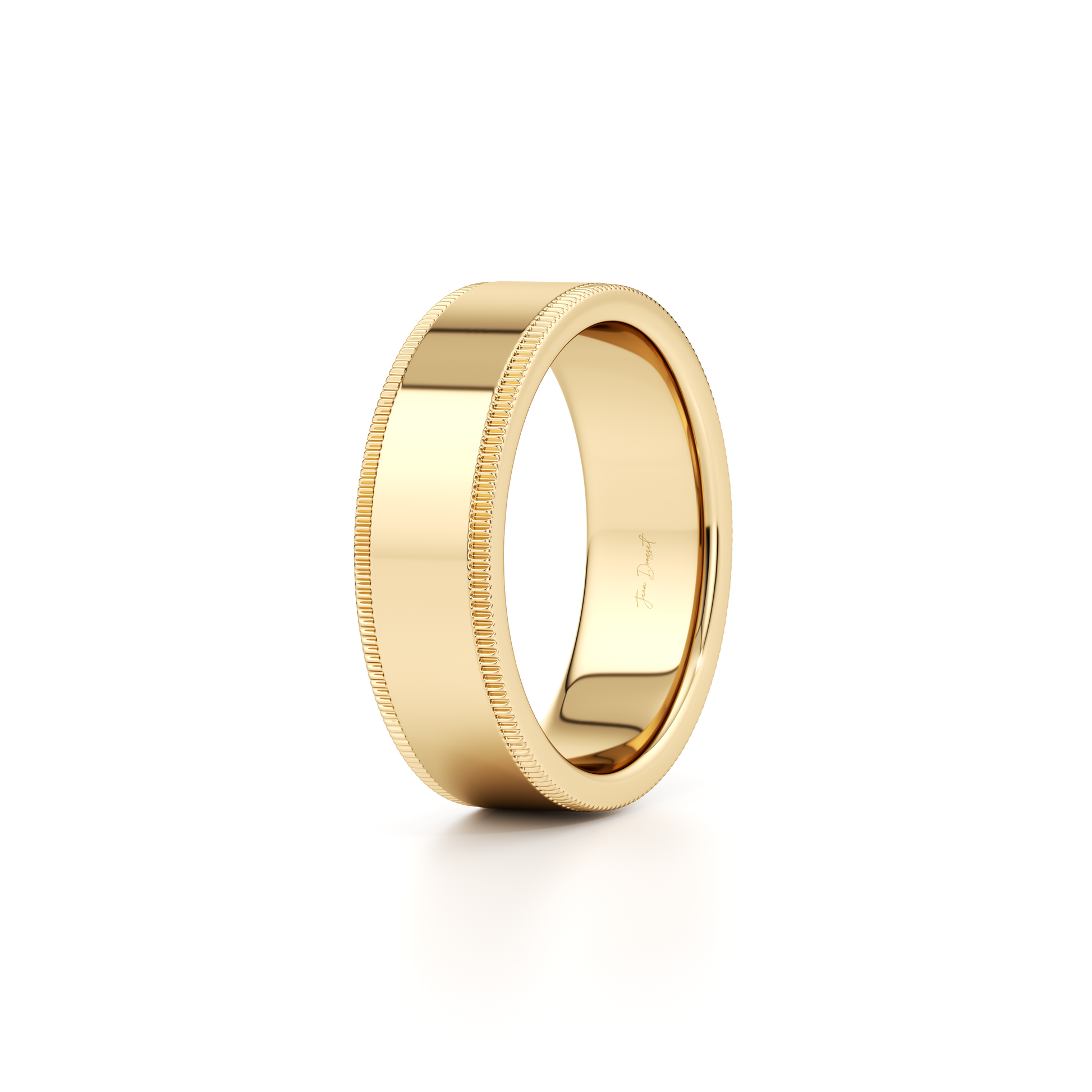 Modern Flat Men's Band With Milgrain - view 6
