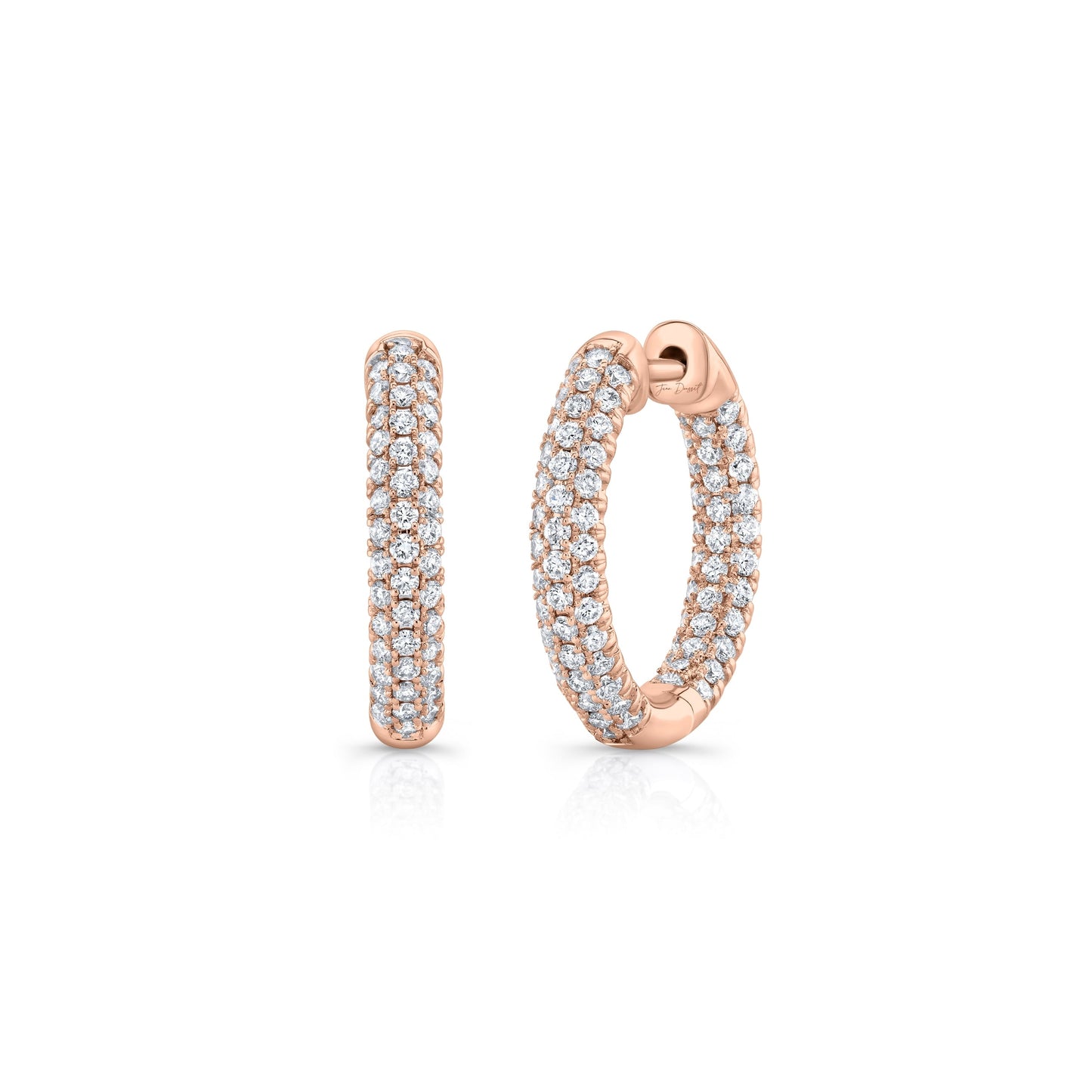 Chelsea Inside Out Lab Diamond Pave Hoops - view 7