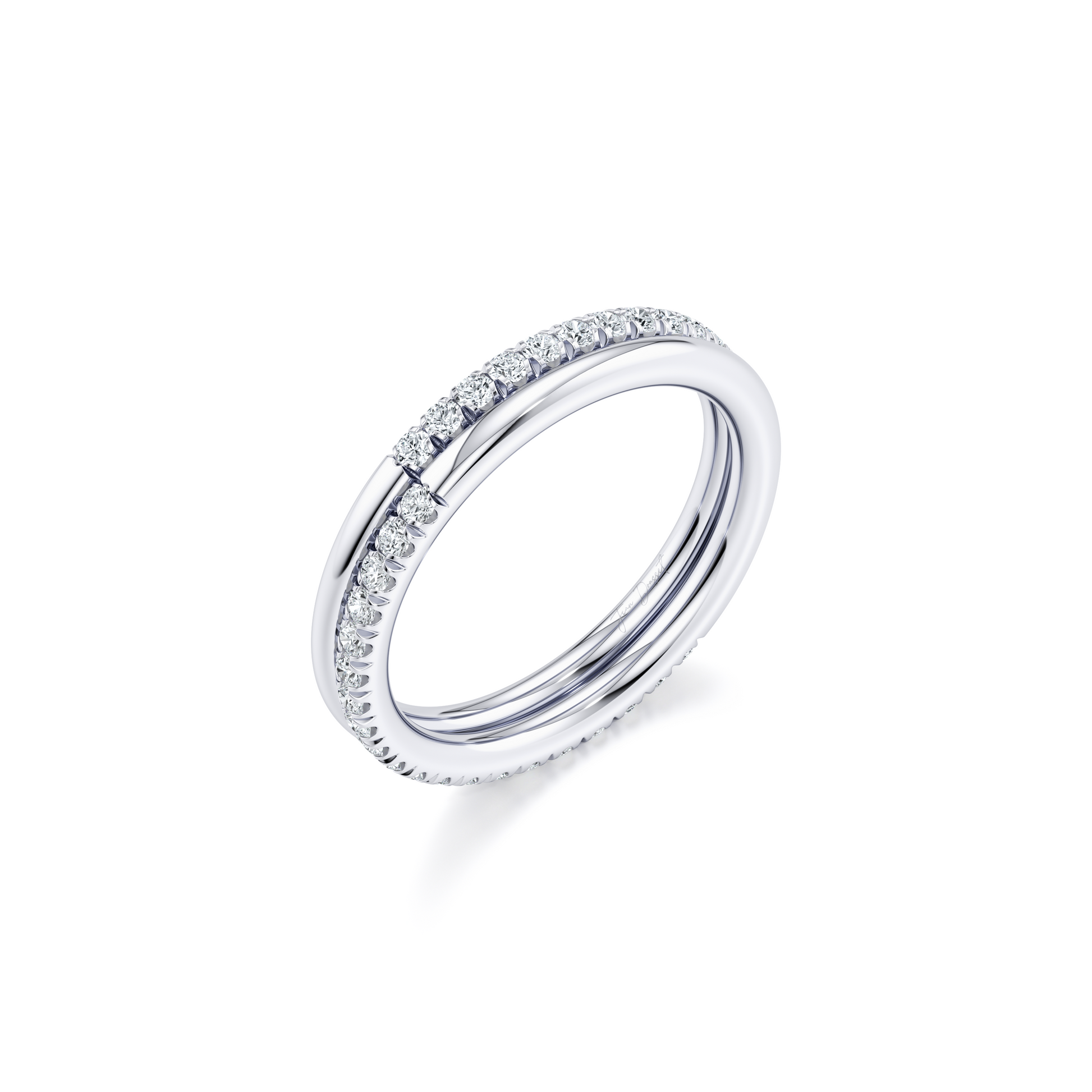 Elle 50/50 Pave Lab Diamond Band - view 7