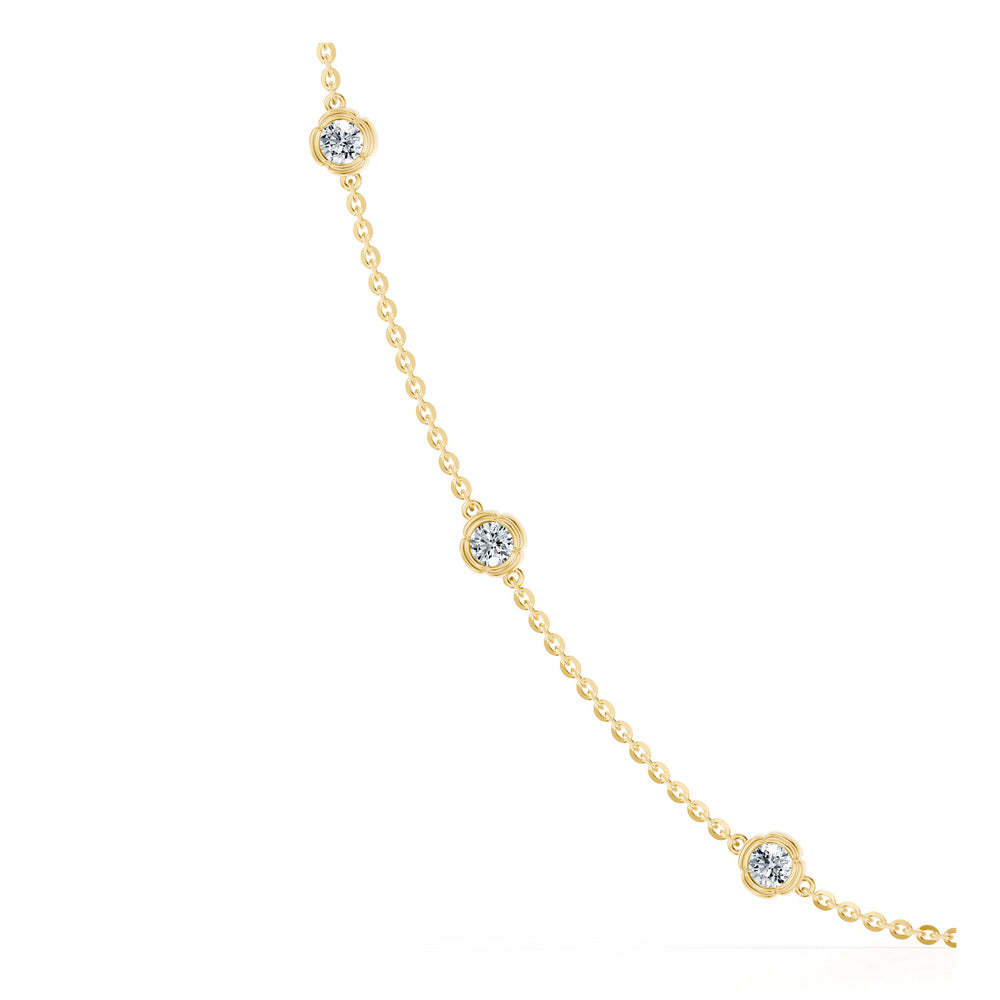 Doree By The Yard Round Brilliant Lab Diamond Necklace - view 7