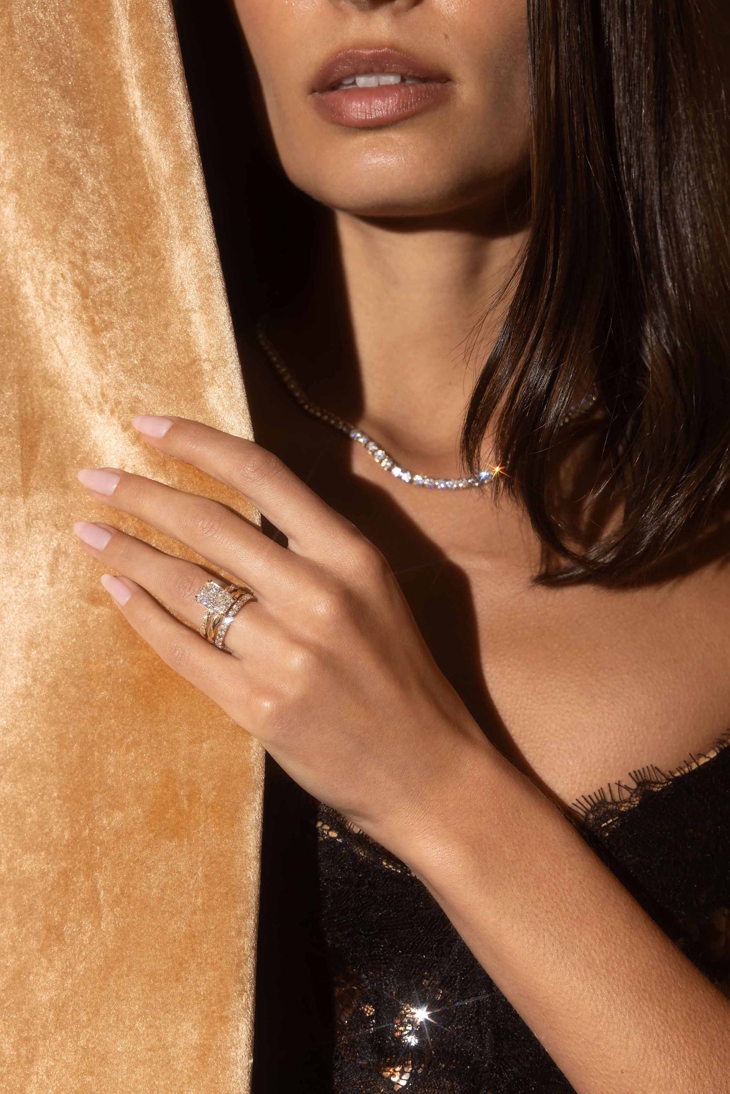 Ivy Radiant Solitaire Lab Diamond Engagement Ring - view 6