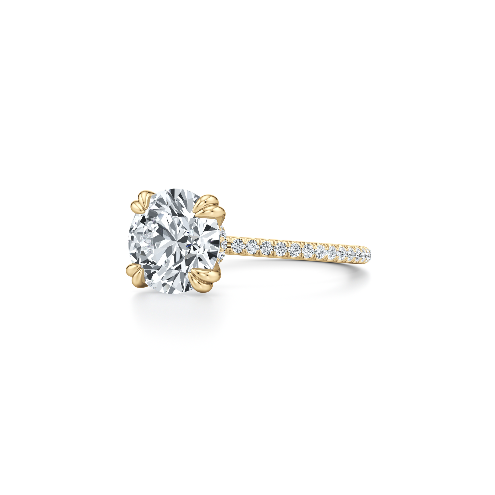 Kate Emerald Solitaire Lab Diamond Engagement Ring - view 6