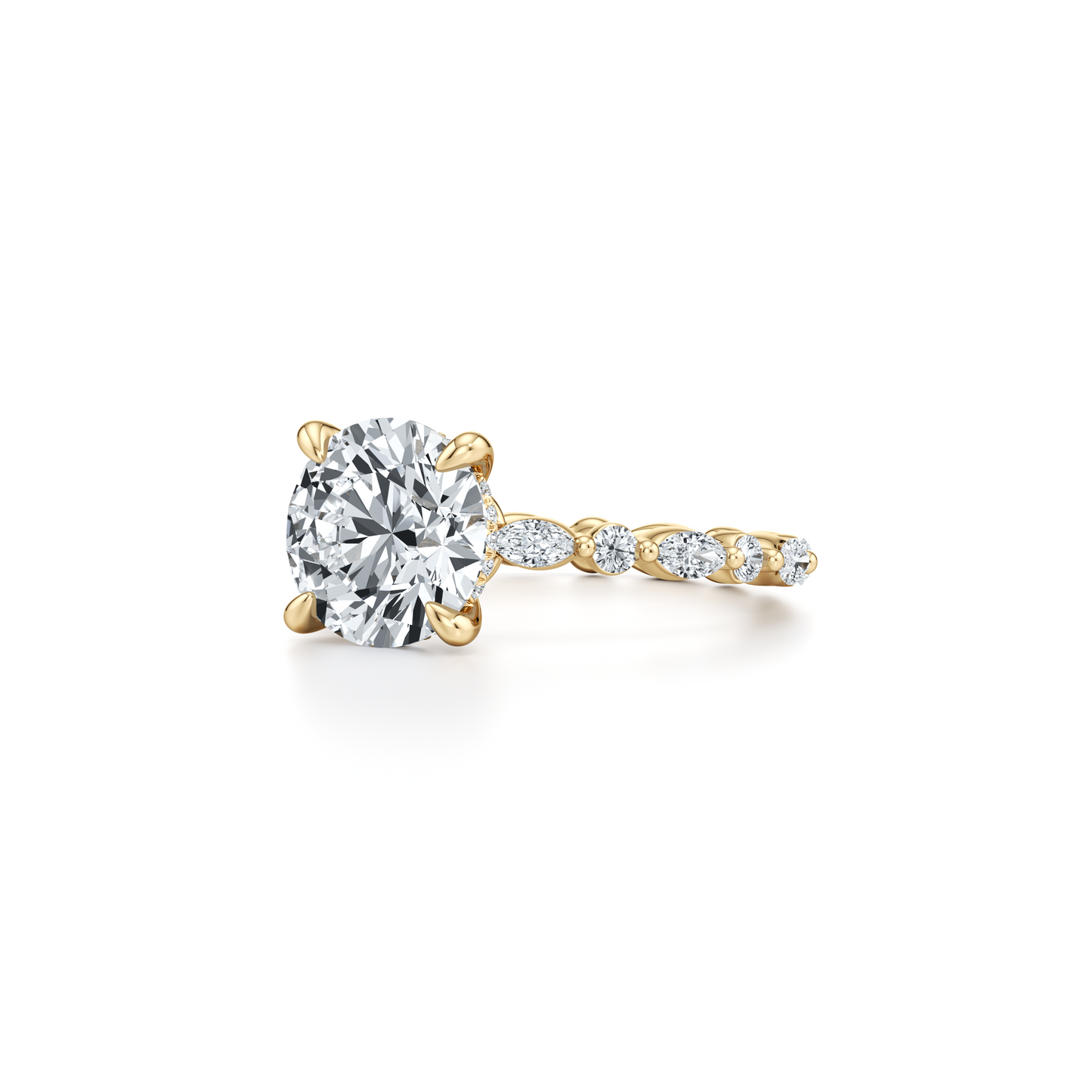 Vivienne Heritage Oval Solitaire Lab Diamond Engagement Ring - view 6