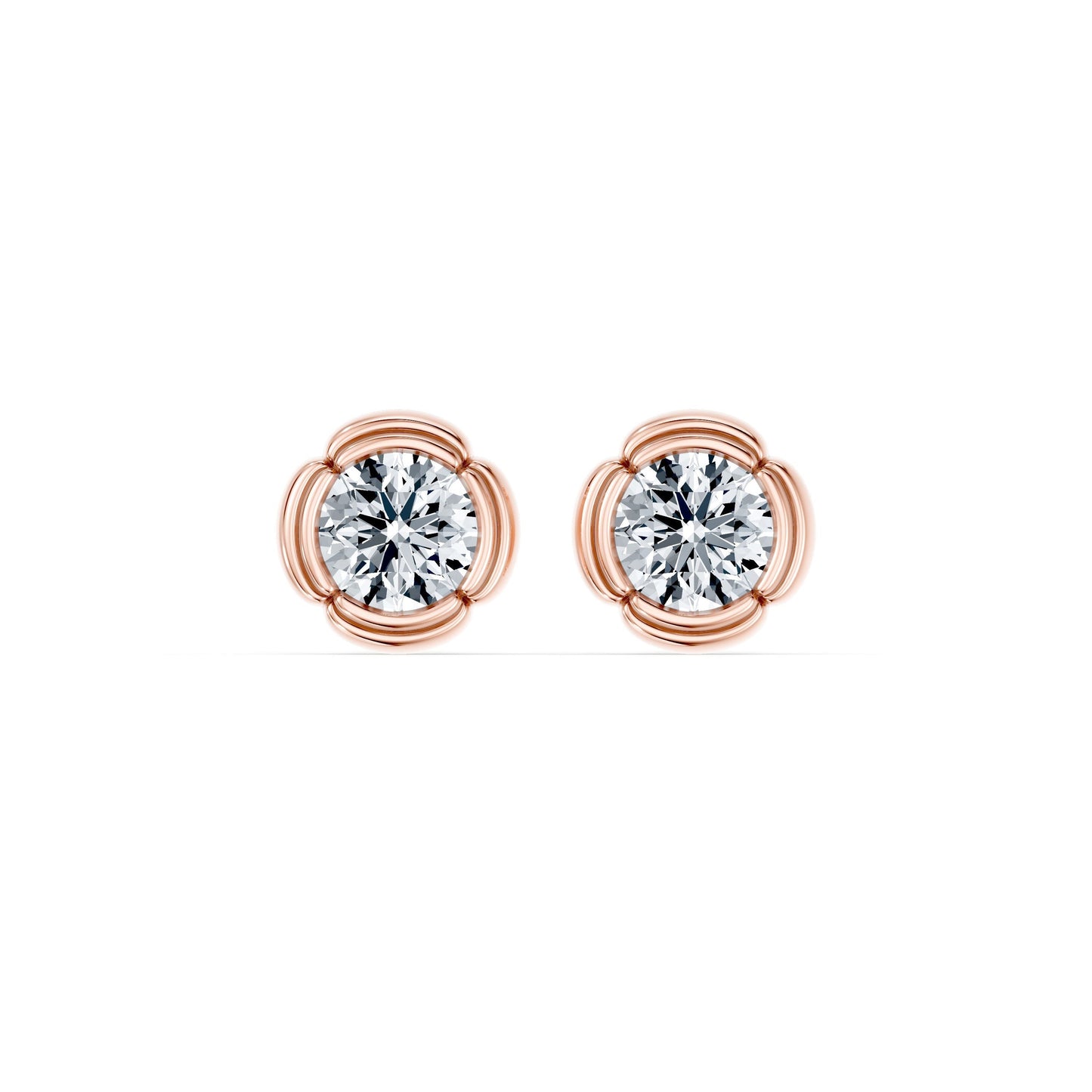 Doree Lab Diamond Round Brilliant Studs - view 7
