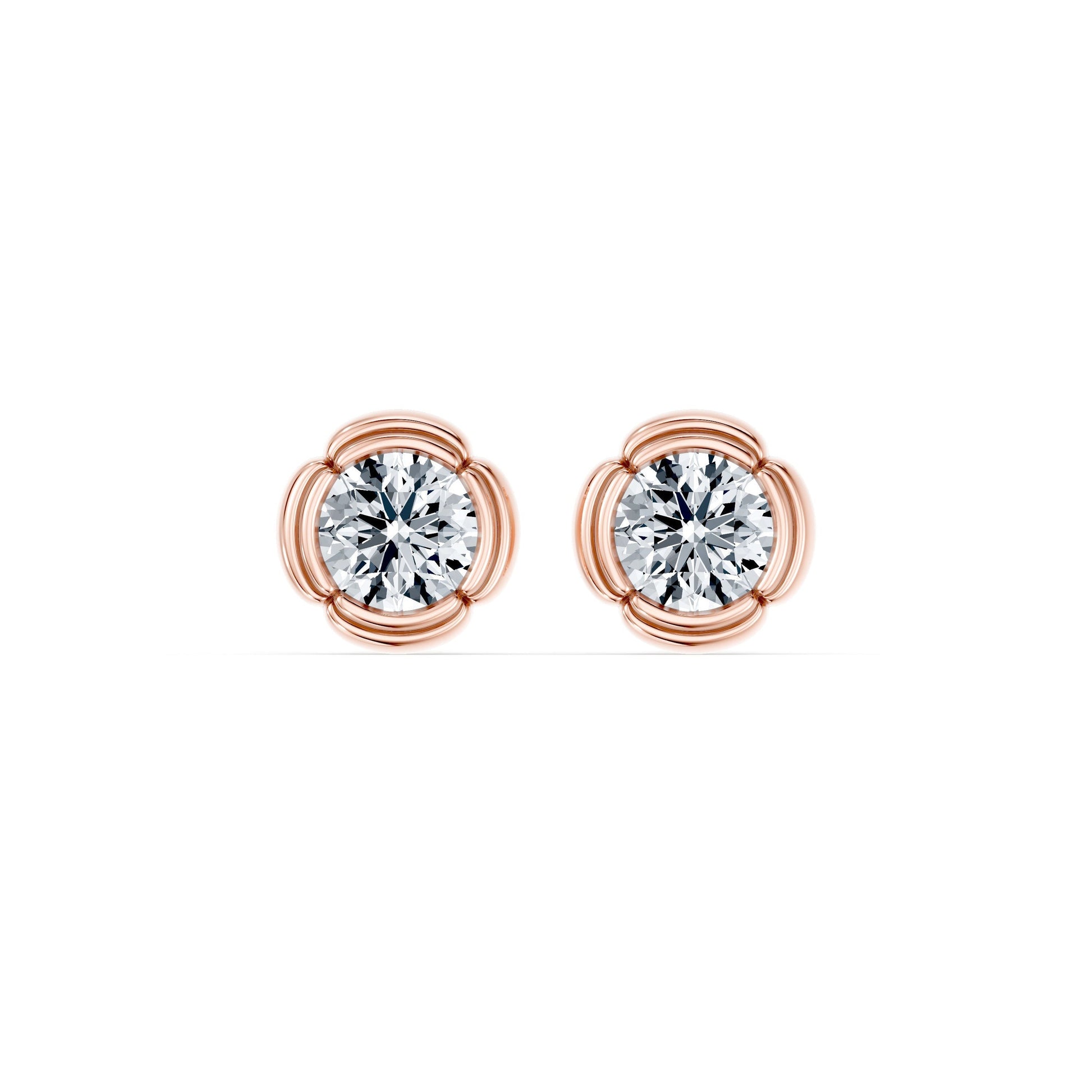 Doree Lab Diamond Round Brilliant Studs - view 7