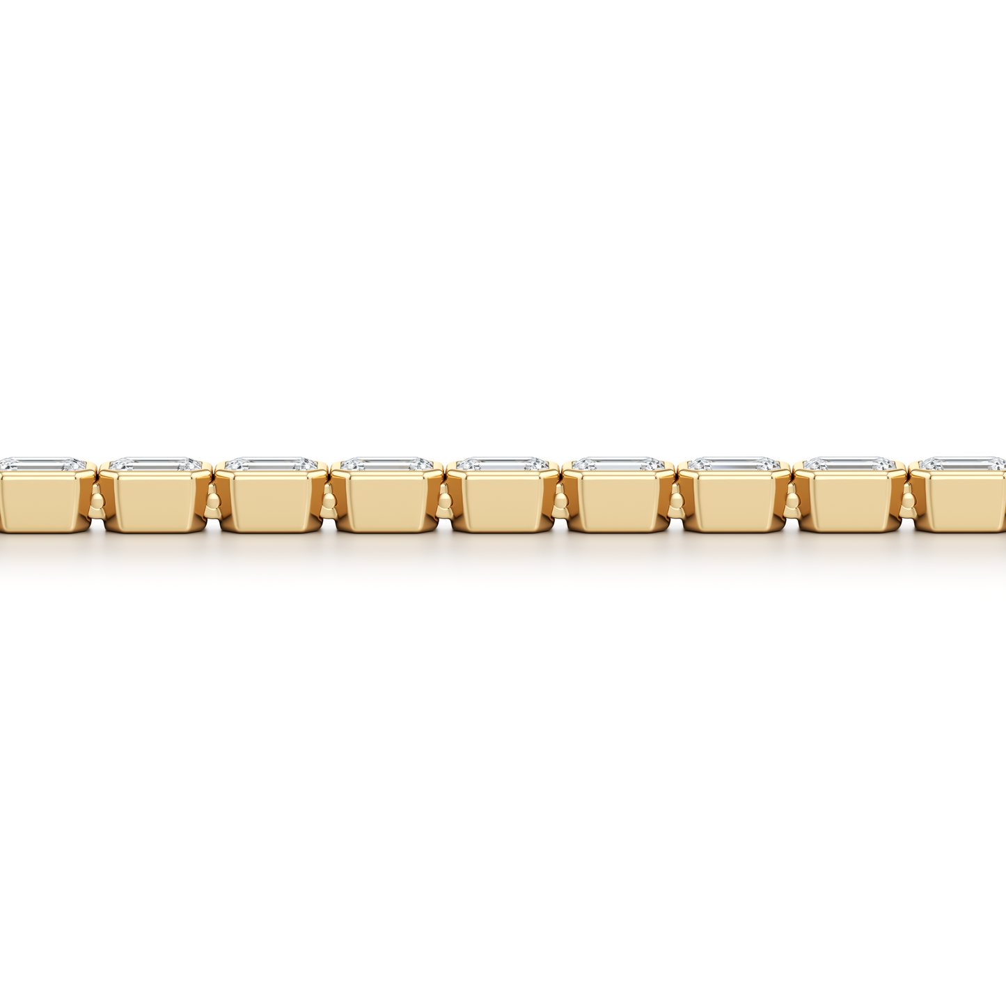 Bezel Set Emerald Lab Diamond Tennis Bracelet - view 7